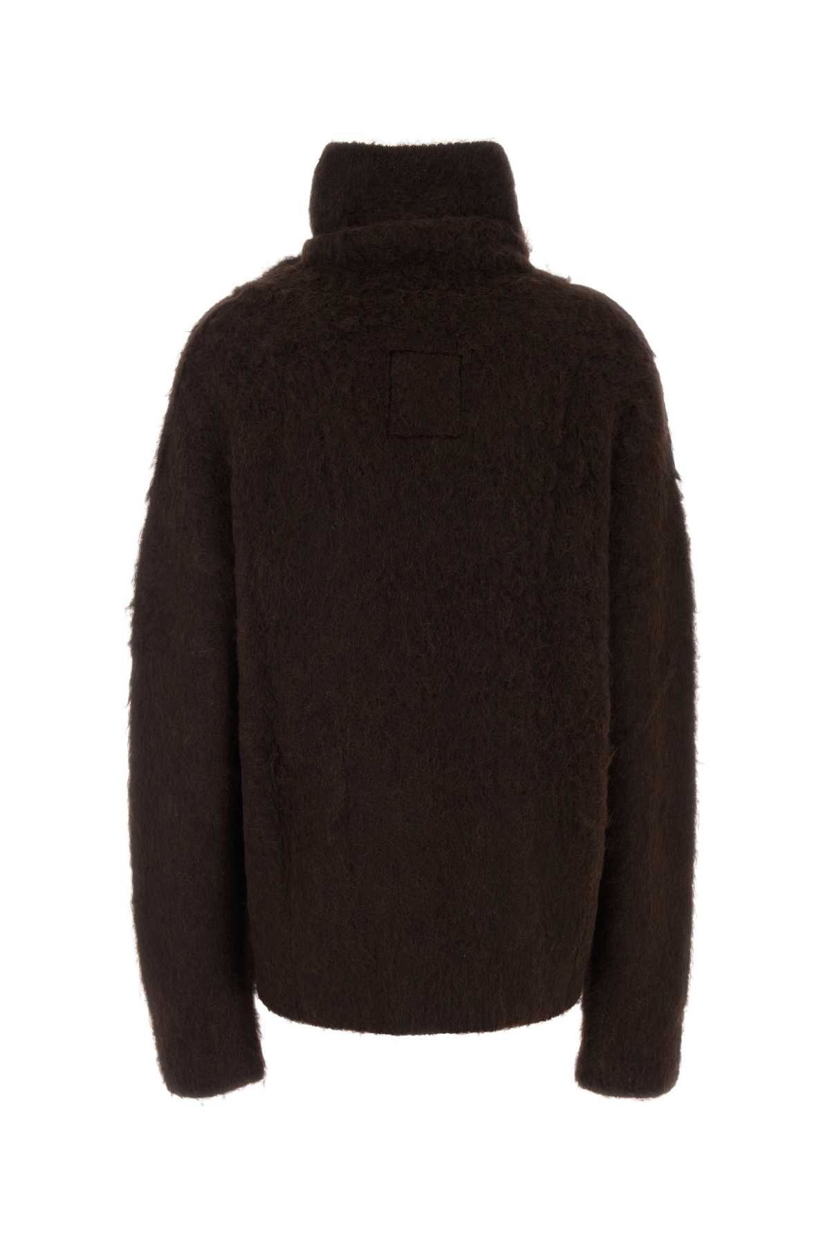 Uma Wang Brown Stretch Alpaca Blend Sweater In Brown