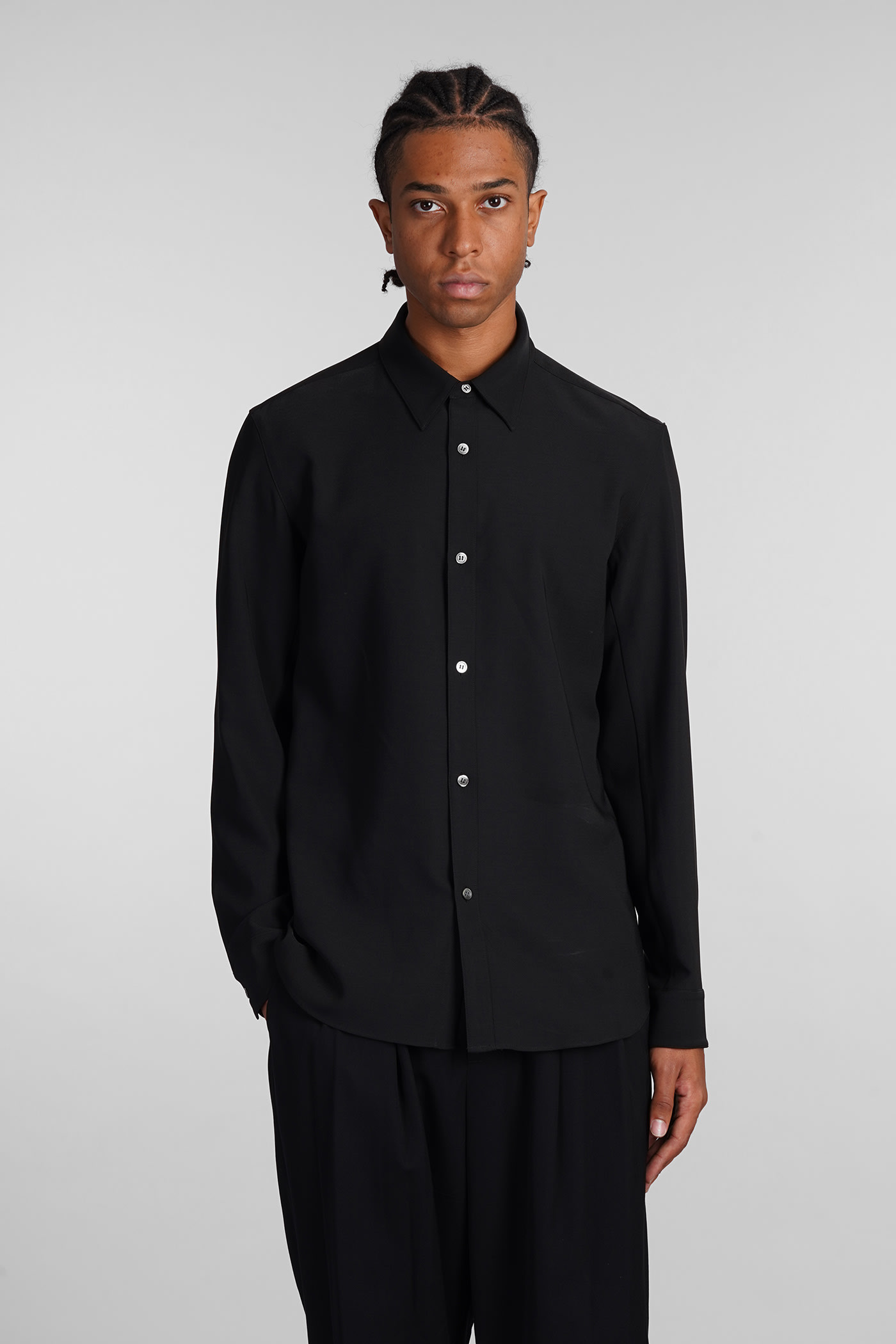 Shop Attachment Shirt In Black Polyester