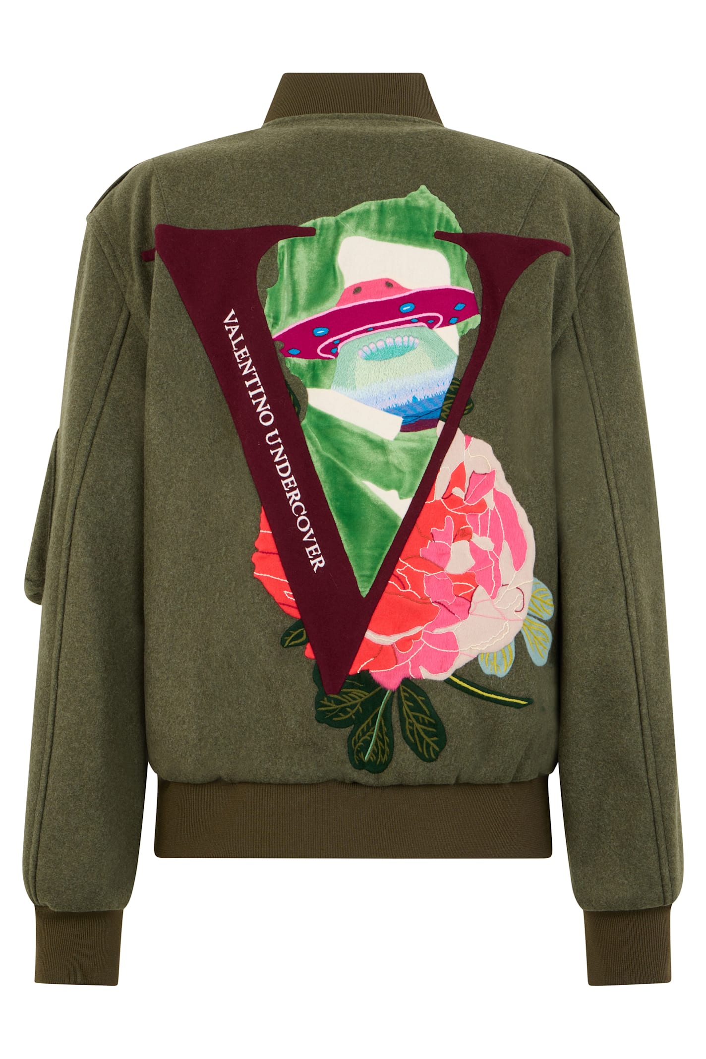 Valentino Bomber Jacket In Green