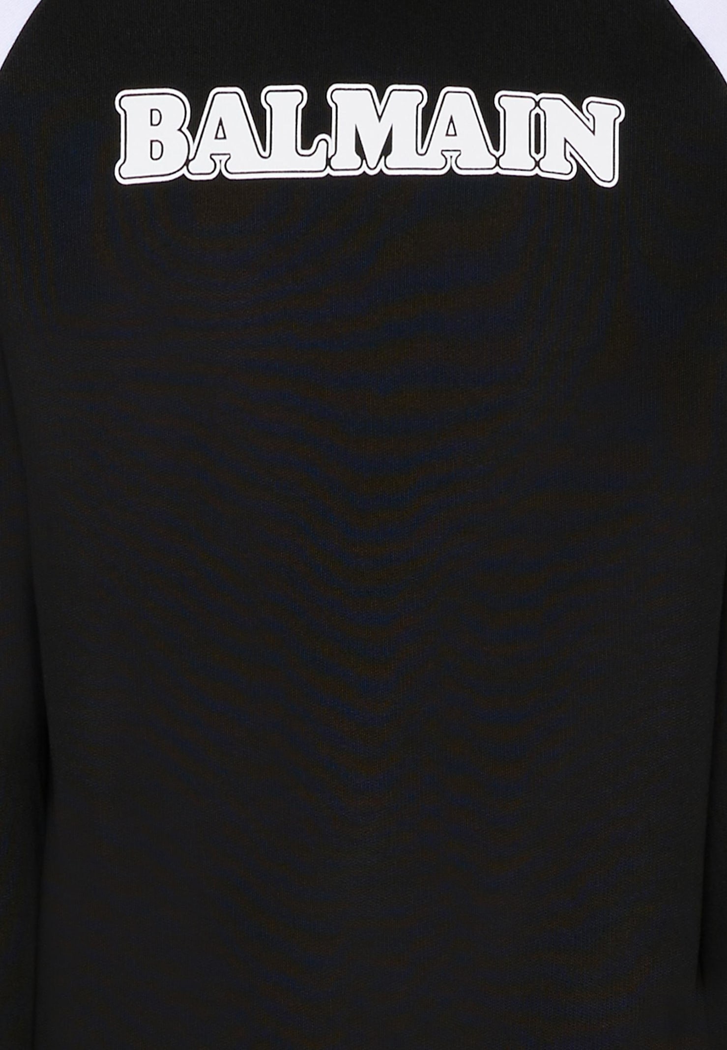 Balmain Black Sweatshirt For Kids With Logo In Black