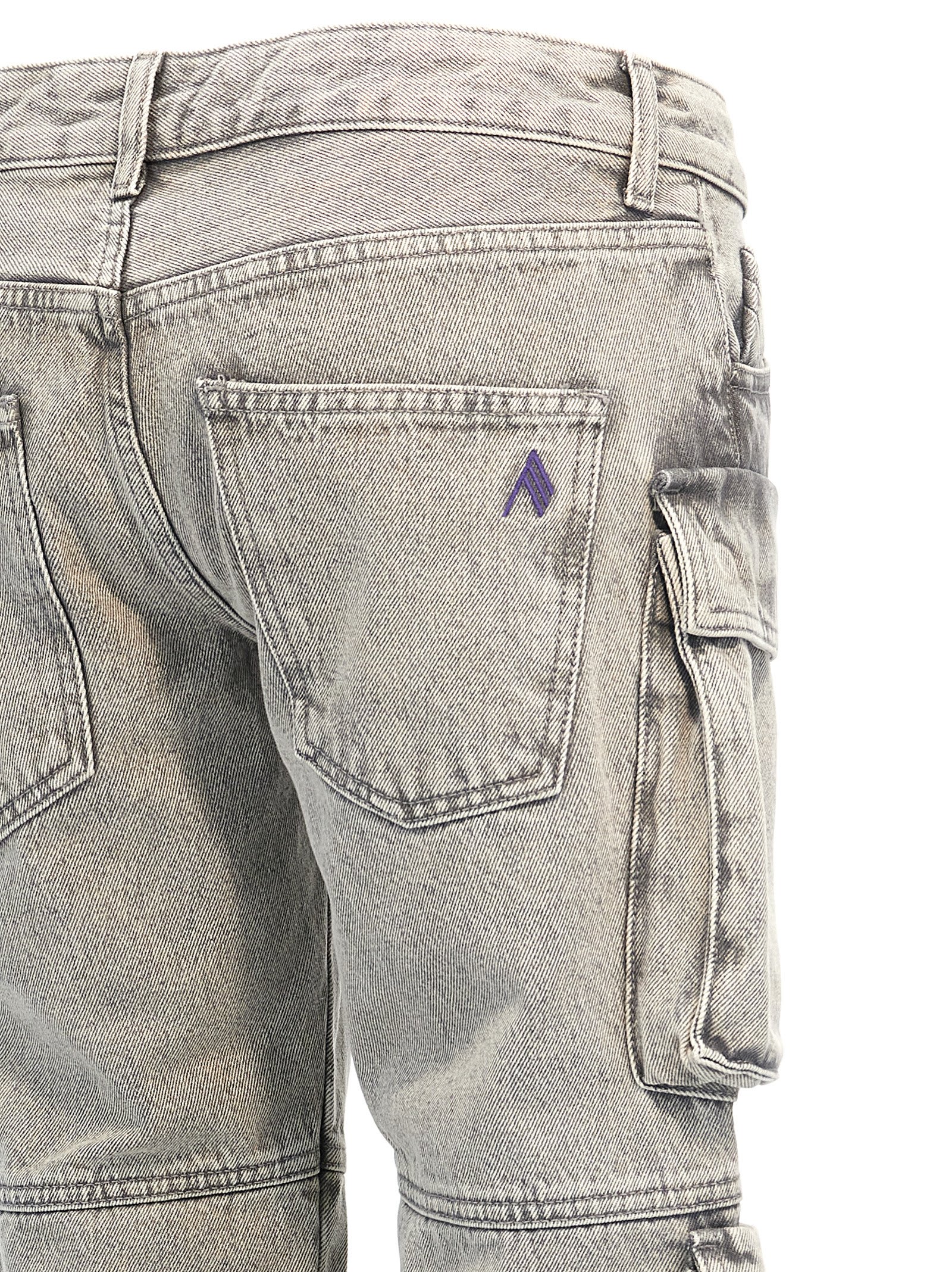 Shop Attico Essie Jeans In Gray