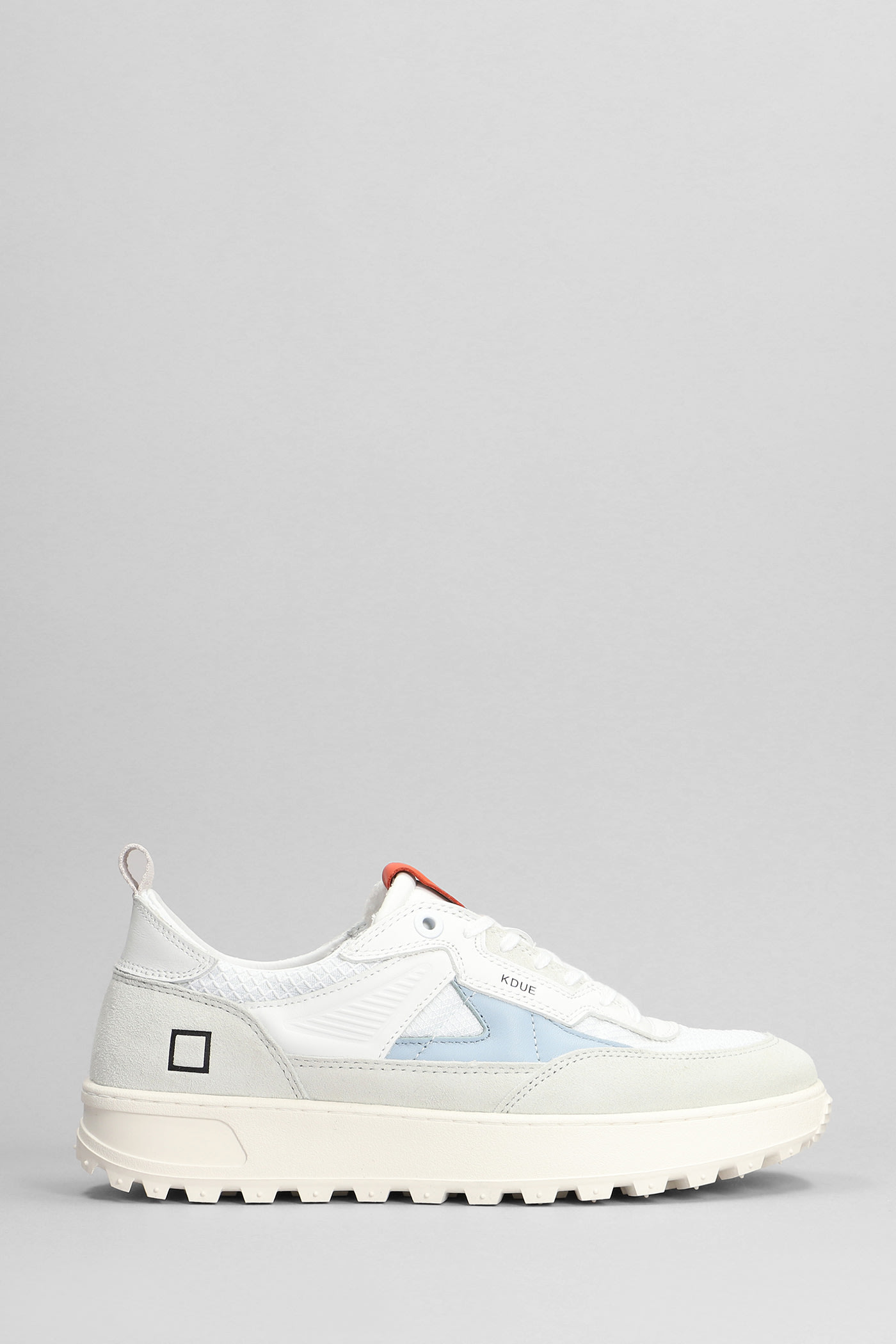 Shop Date Kdue Sneakers In White Leather And Fabric