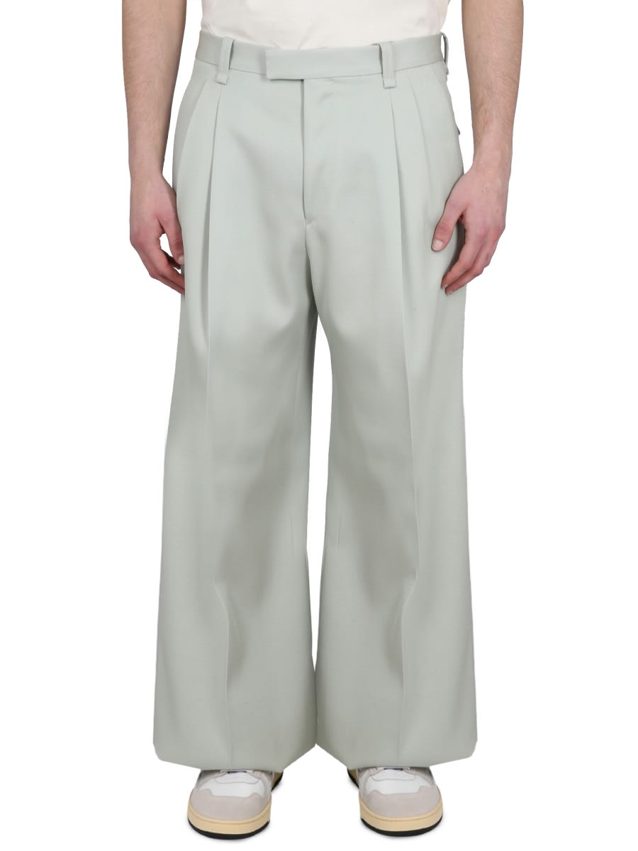 Lanvin Wide Leg Pants In Green