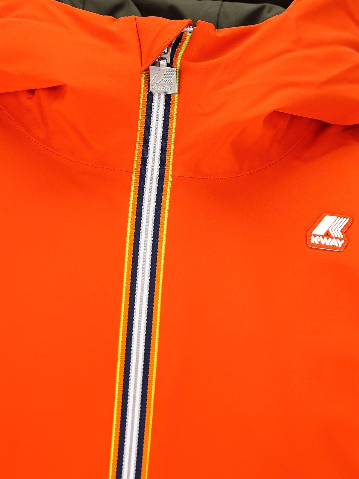 Shop K-way Jack St Warm Reversible Jacket In Orange