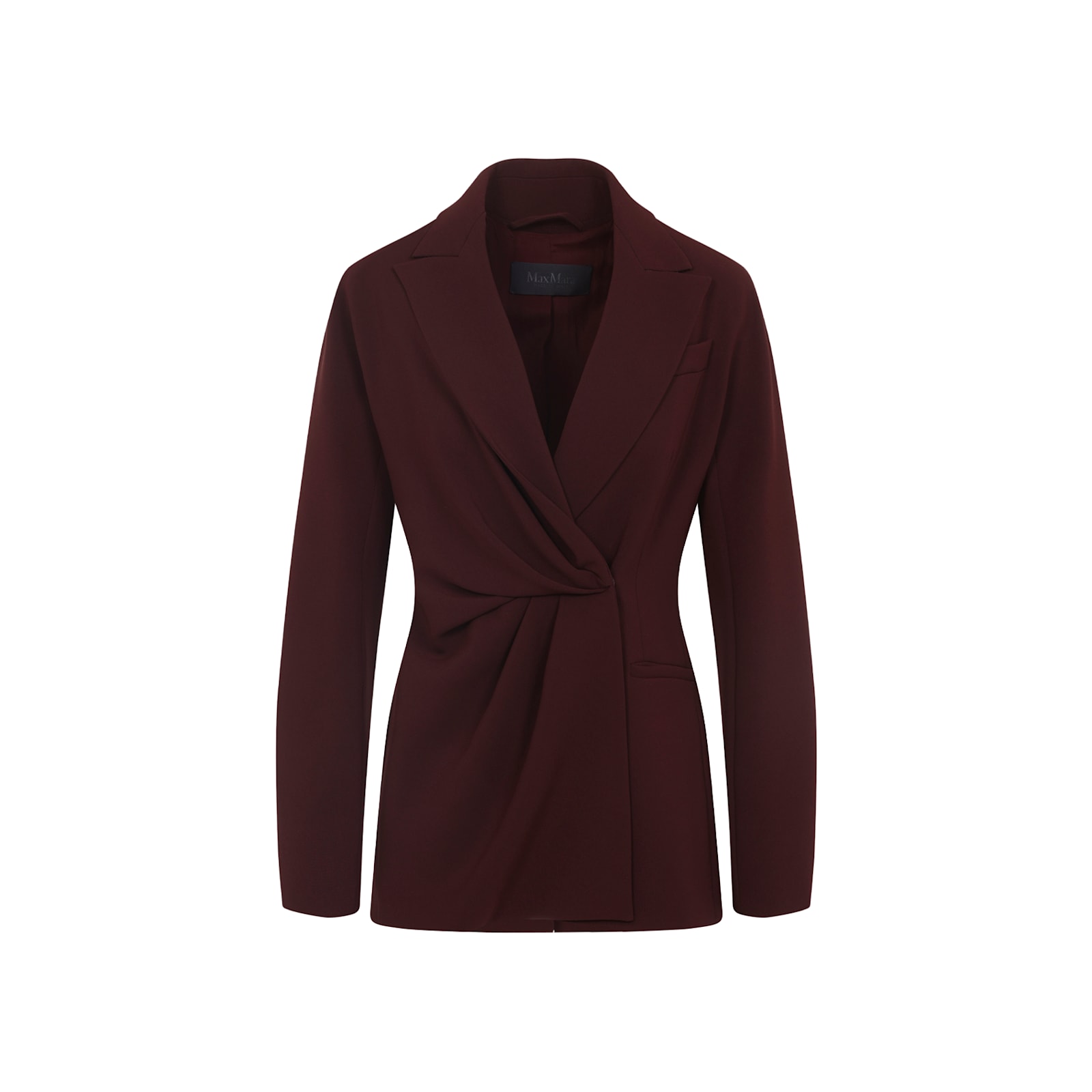 Max Mara Cherry Red Triacetate Alare Cady Jacket In White