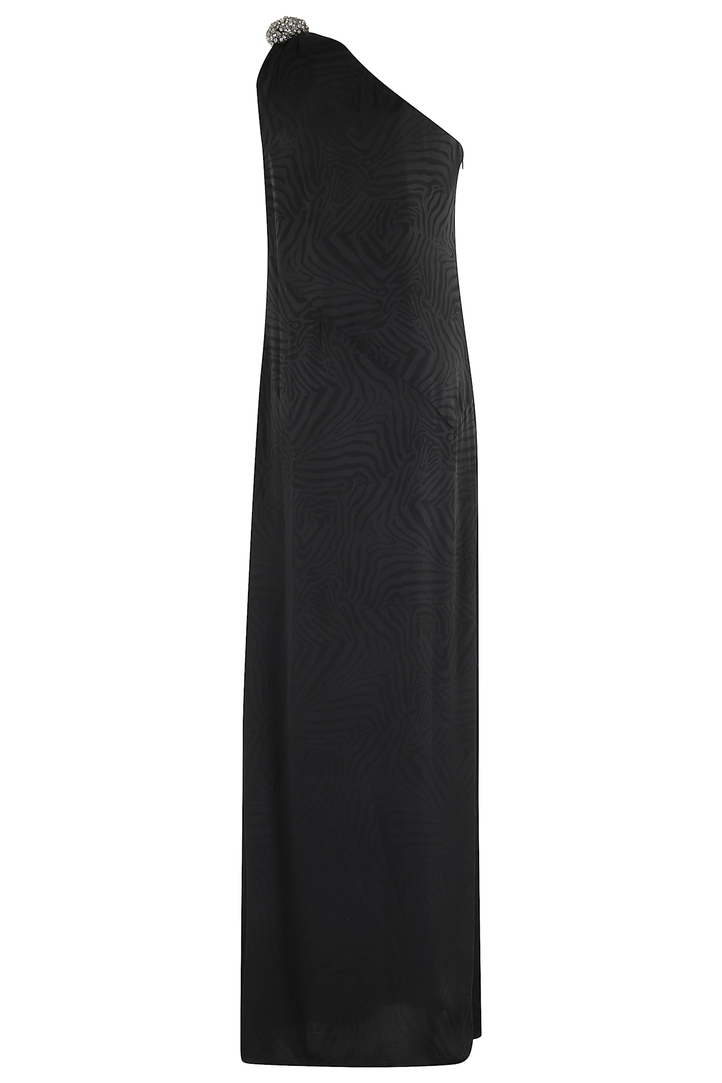 Amen One-shoulder Dress With Draped Side In Black