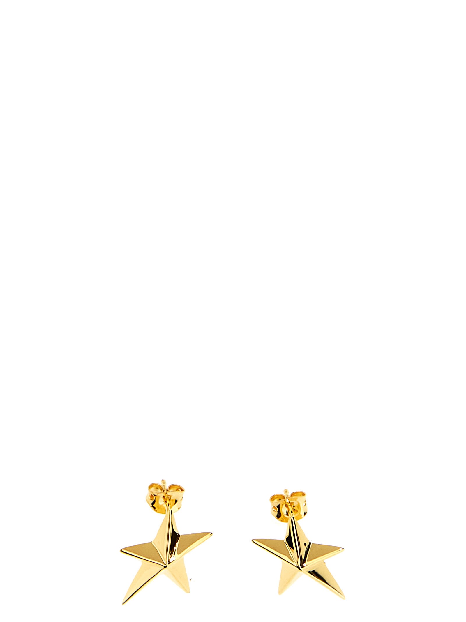 Shop Mugler Mini Star Earrings In Gold