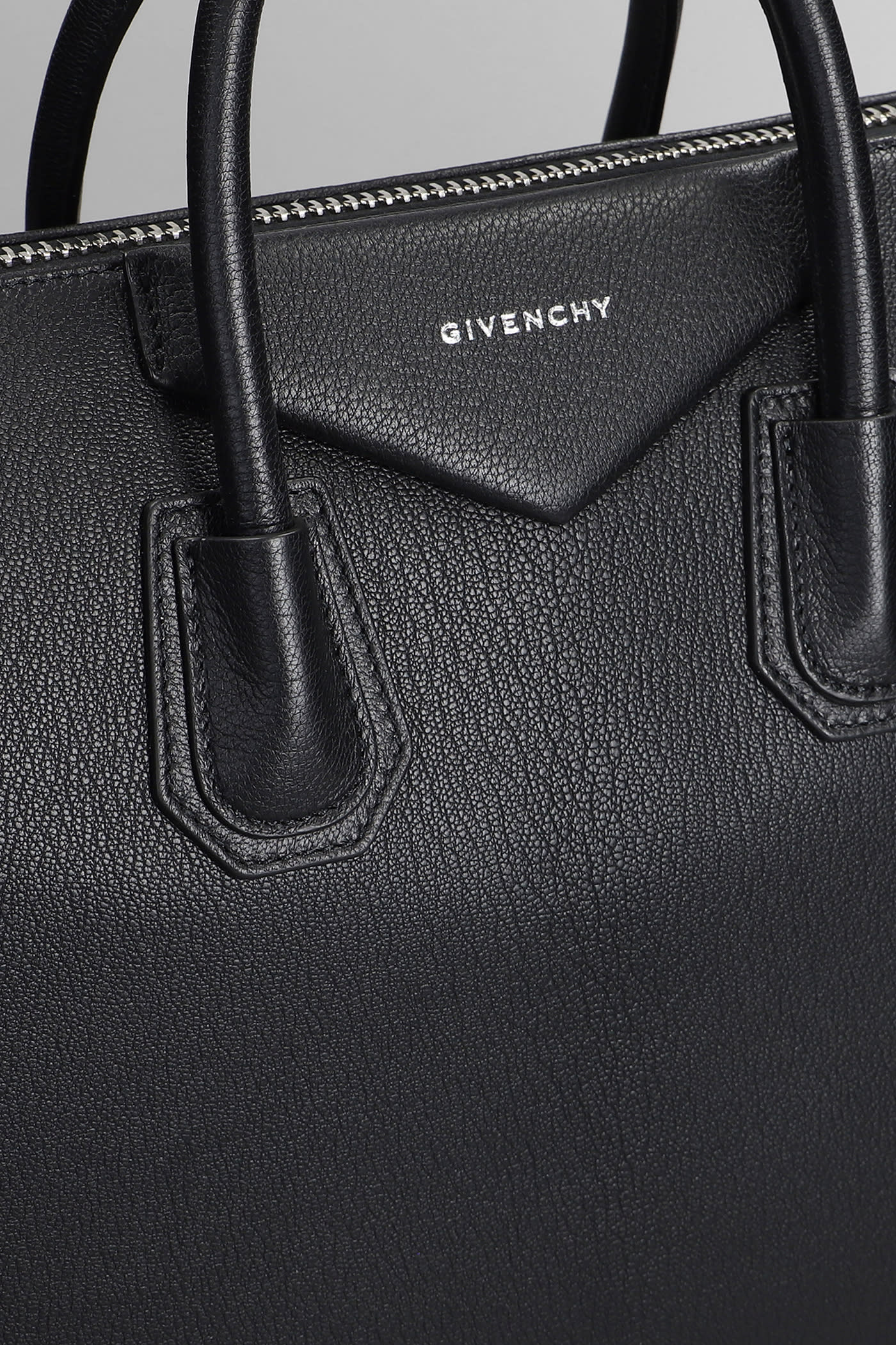 Shop Givenchy Antigona Shoulder Bag In Black Leather