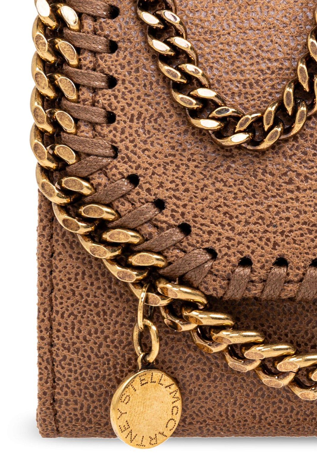 Shop Stella Mccartney Chain-linked Wallet In Peacn