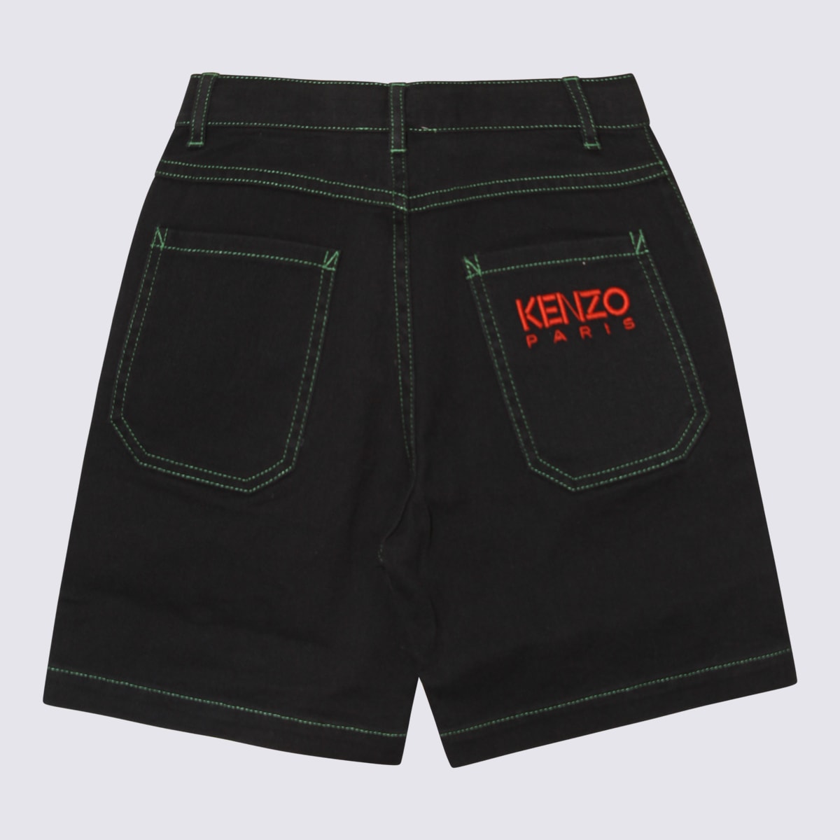 Kenzo Kids' Black Cotton Tiger Shorts