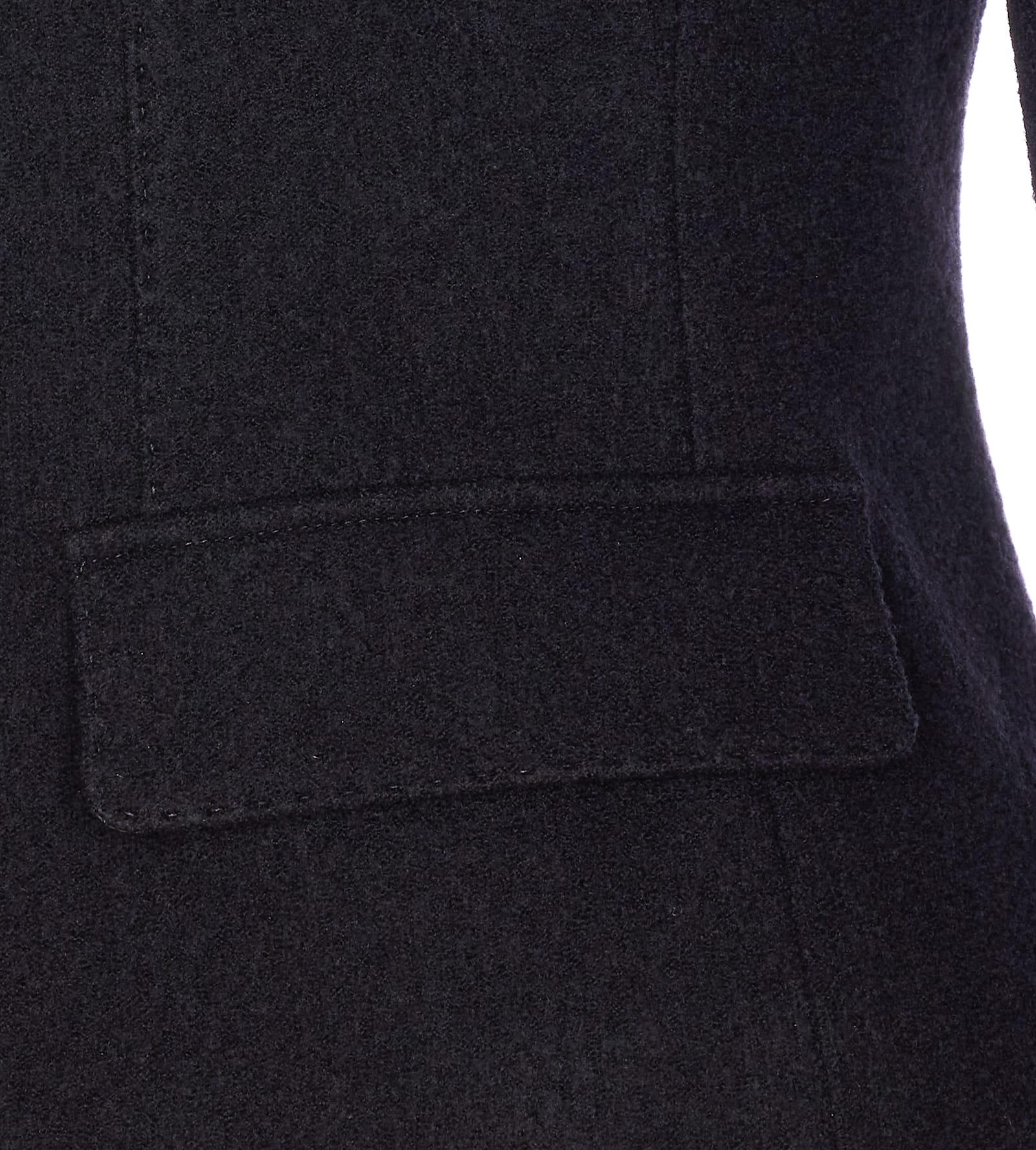Dolce & Gabbana Knitted Jacket With Long Sleeves And Flap Pockets In Black