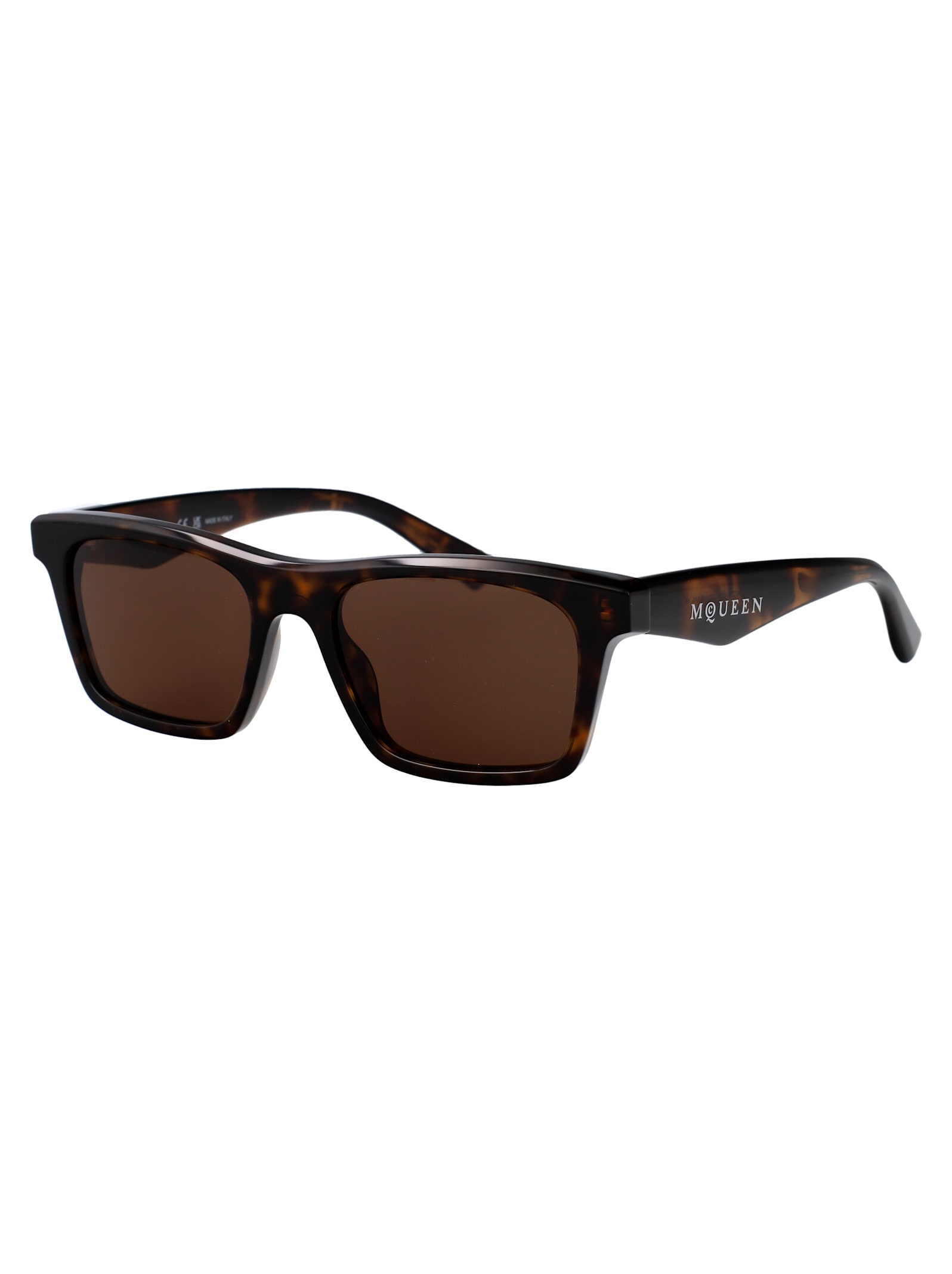 Alexander Mcqueen Am0472s Sunglasses In Havana-havana-brown