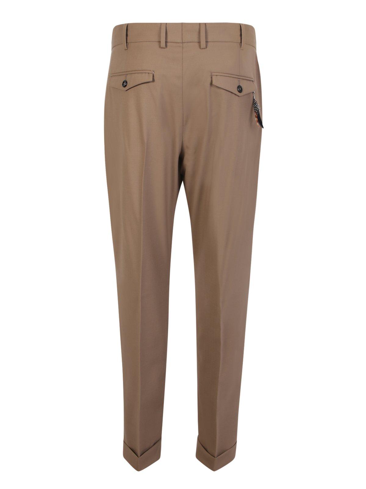 Shop Pt01 Pressed Crease Tailored Trousers In Non Definito