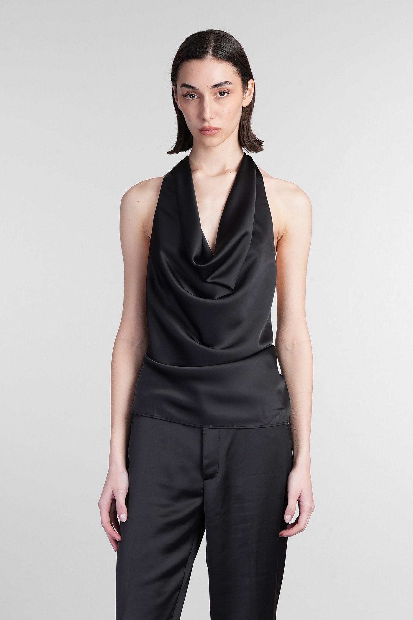 Verushka Top Topwear In Black Polyester