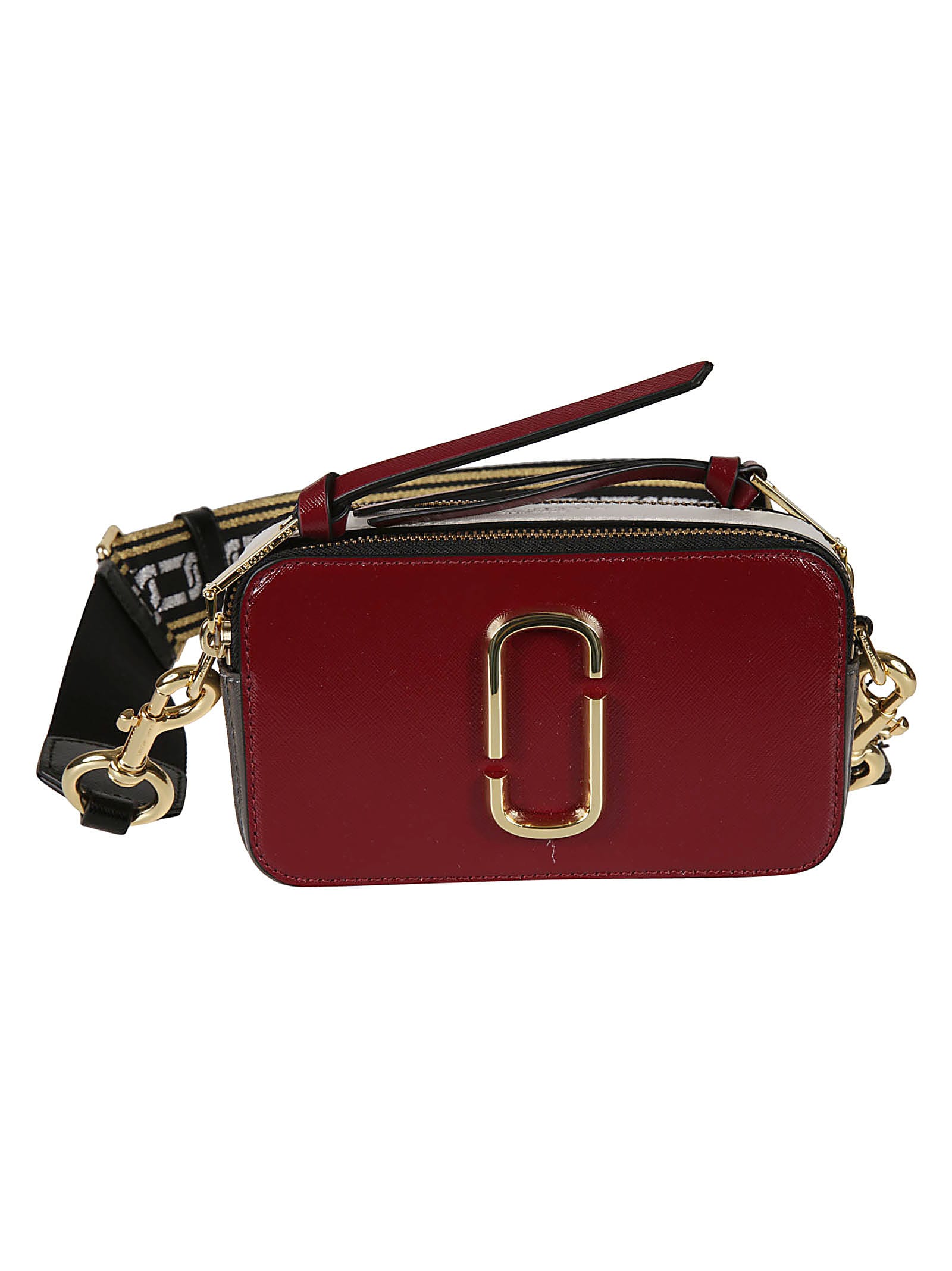 Marc Jacobs Logo Camera Bag In Deep Maroon/graphite | ModeSens