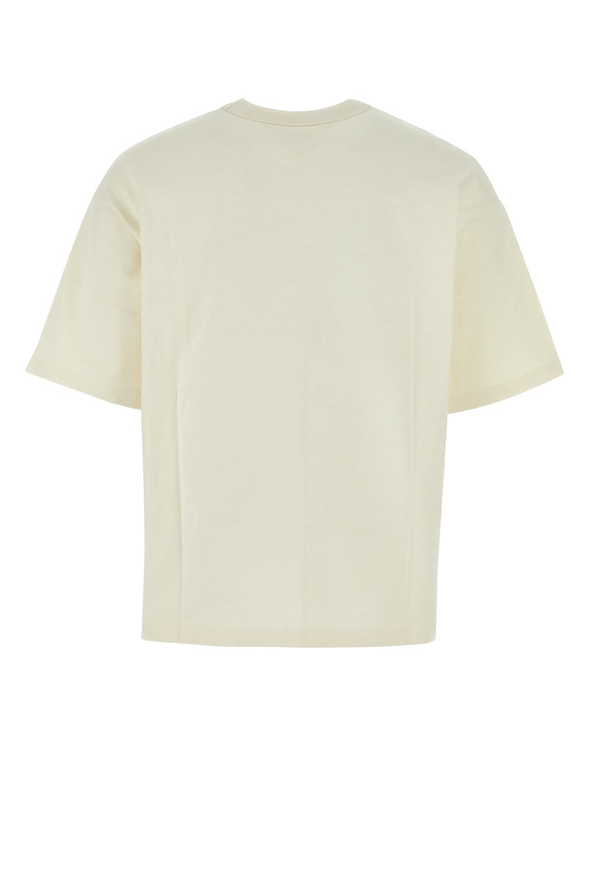 Shop Bottega Veneta T-shirt Pocket Patch Leather In Soap