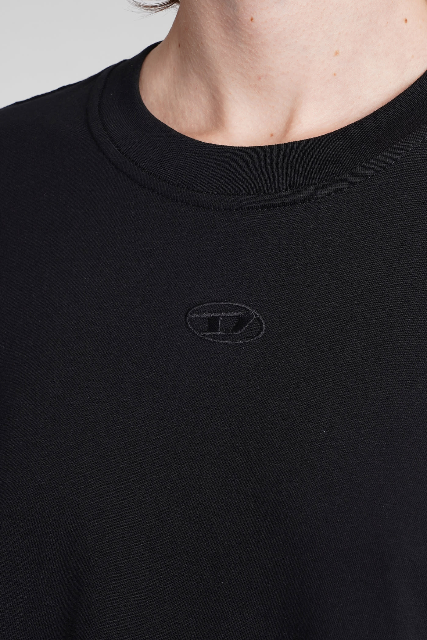 Diesel Dress In Black Cotton In Black
