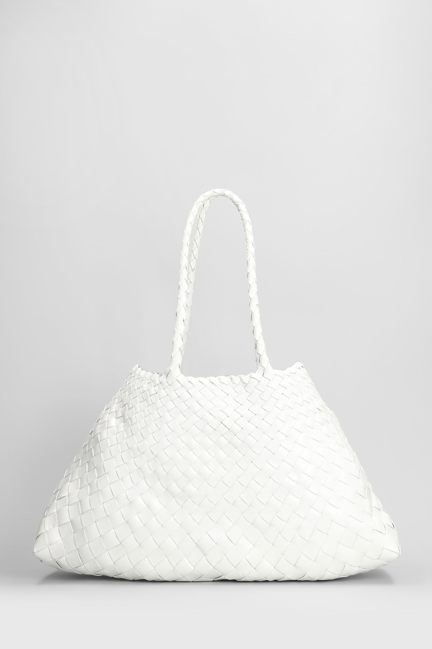 Santa Croce Big Tote In White Leather