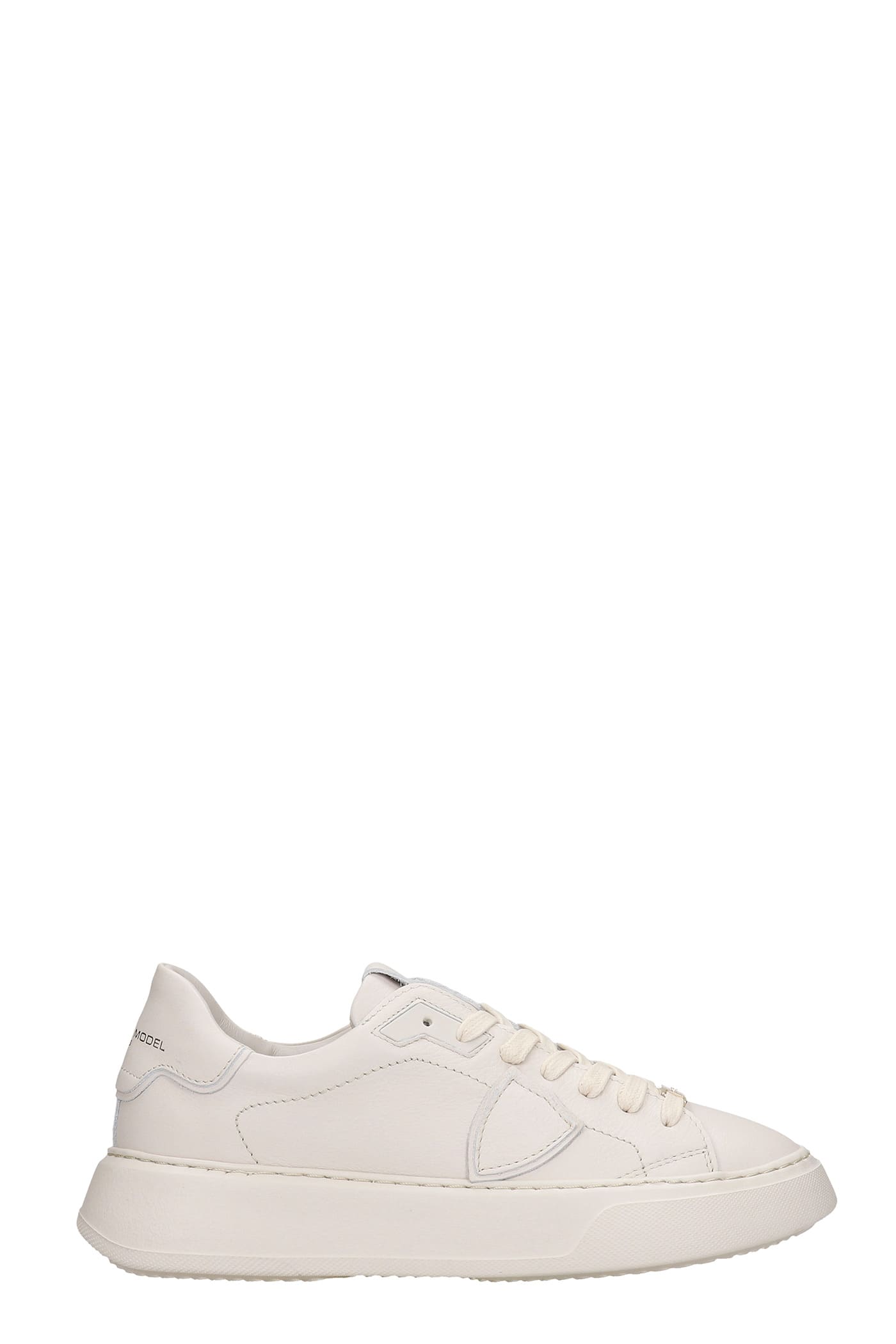 Philippe Model Temple Sneakers In Beige Leather