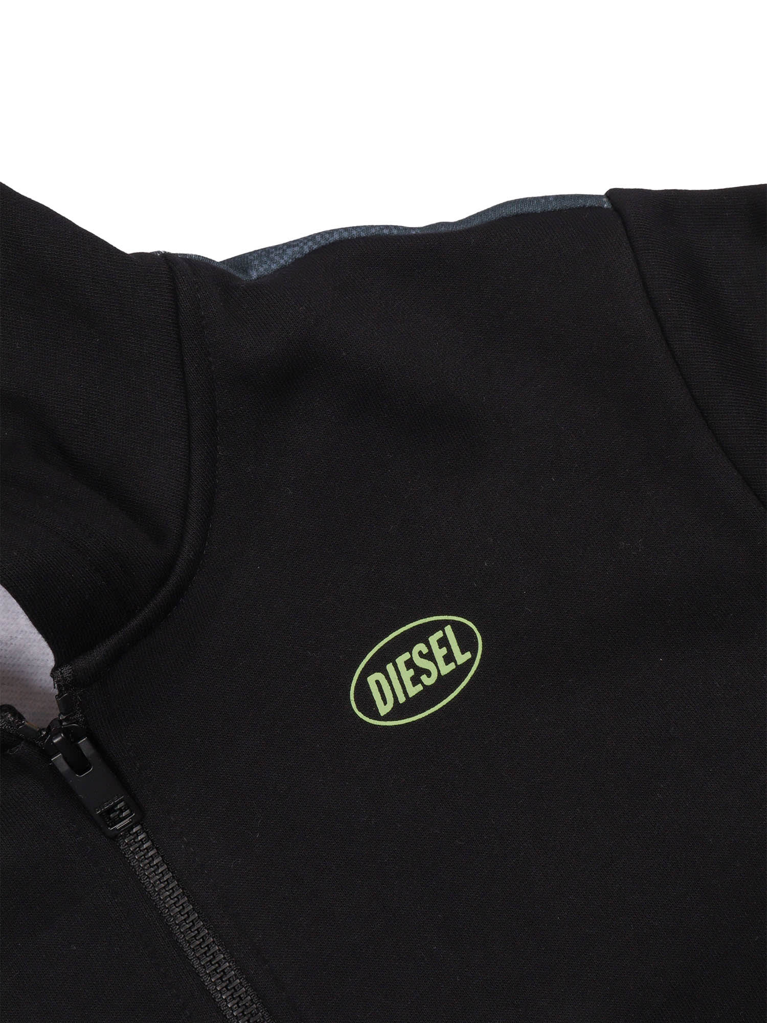 Diesel Zip-up Hoodie In Black
