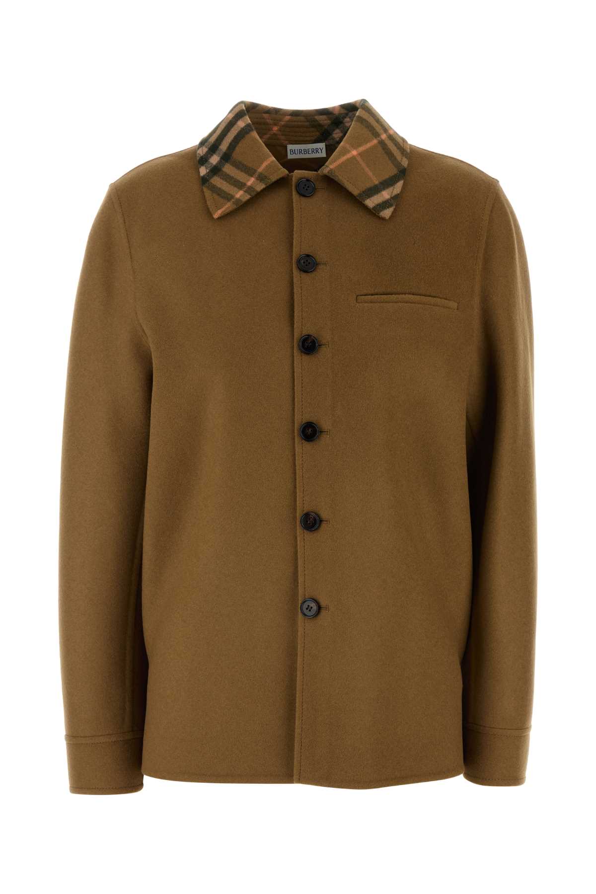 Shop Burberry Biscuit Wool Coat In Shrewipcheck