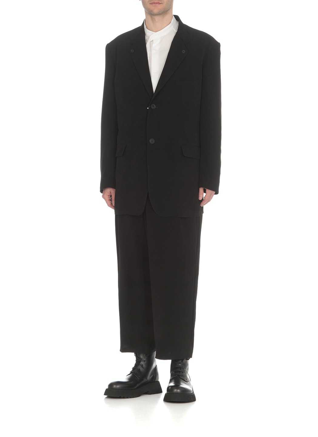 Shop Yohji Yamamoto Oversize Jacket In Black