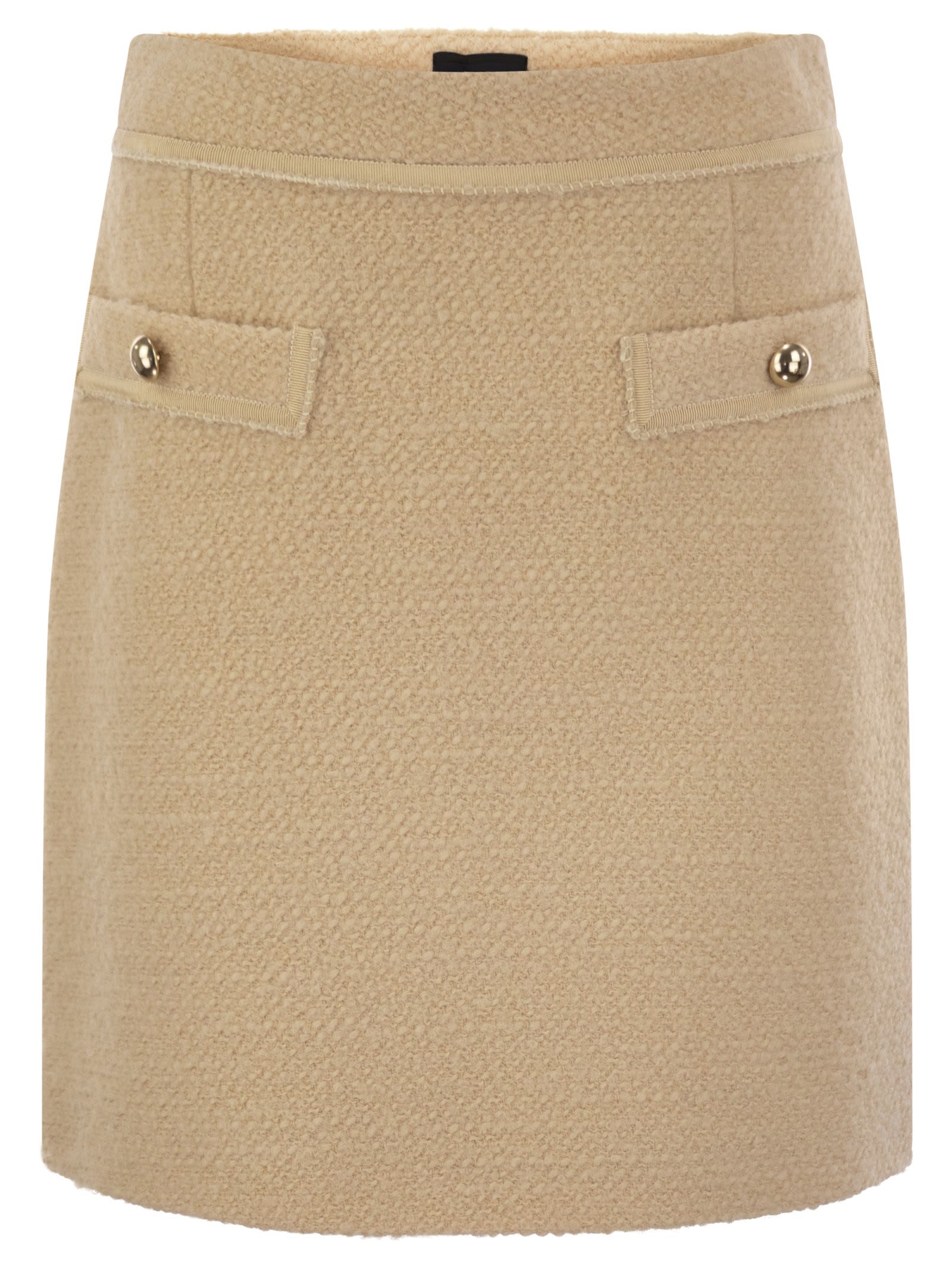 Short Skirt With Boucle Details