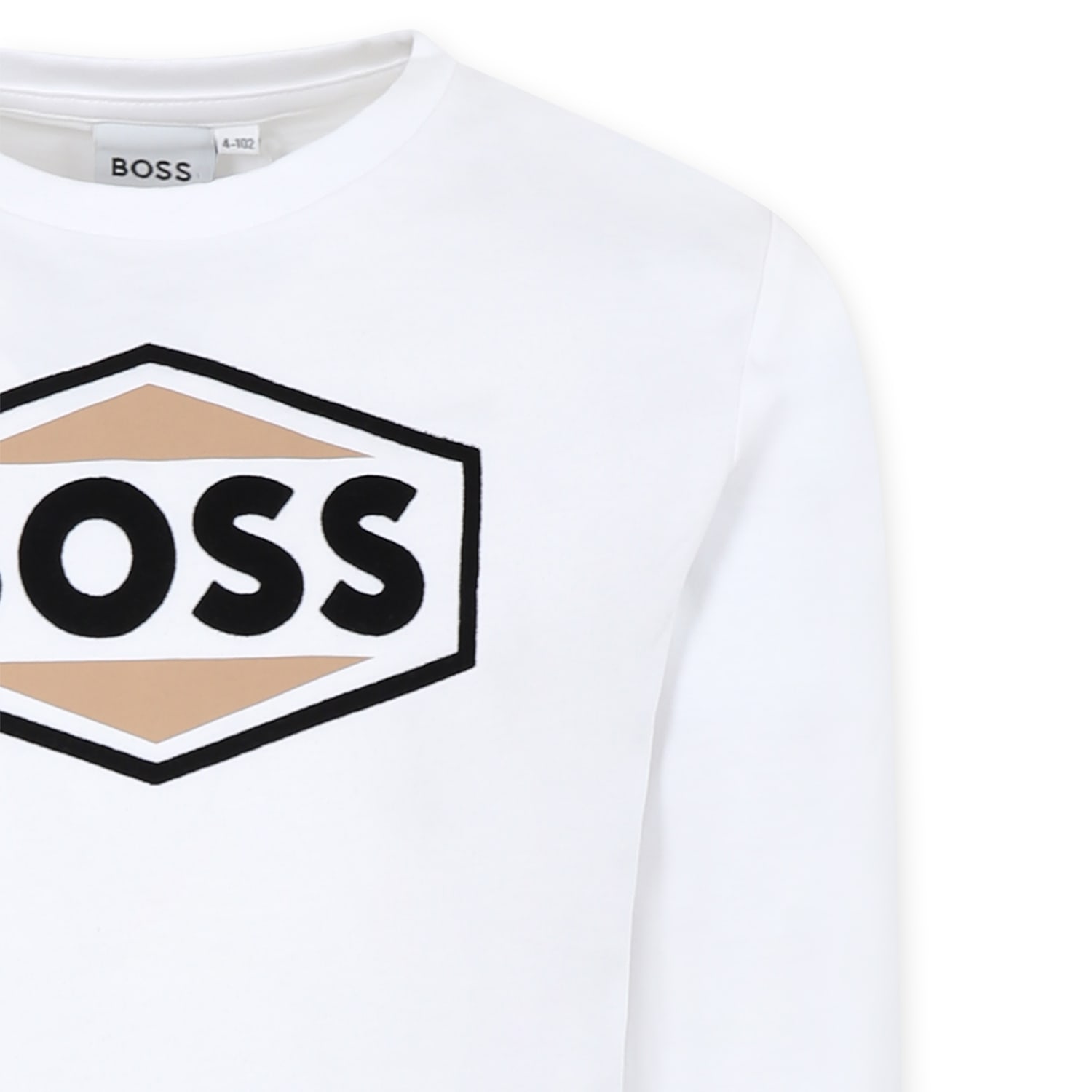 Hugo Boss White T-shirt For Boy With Logo In White