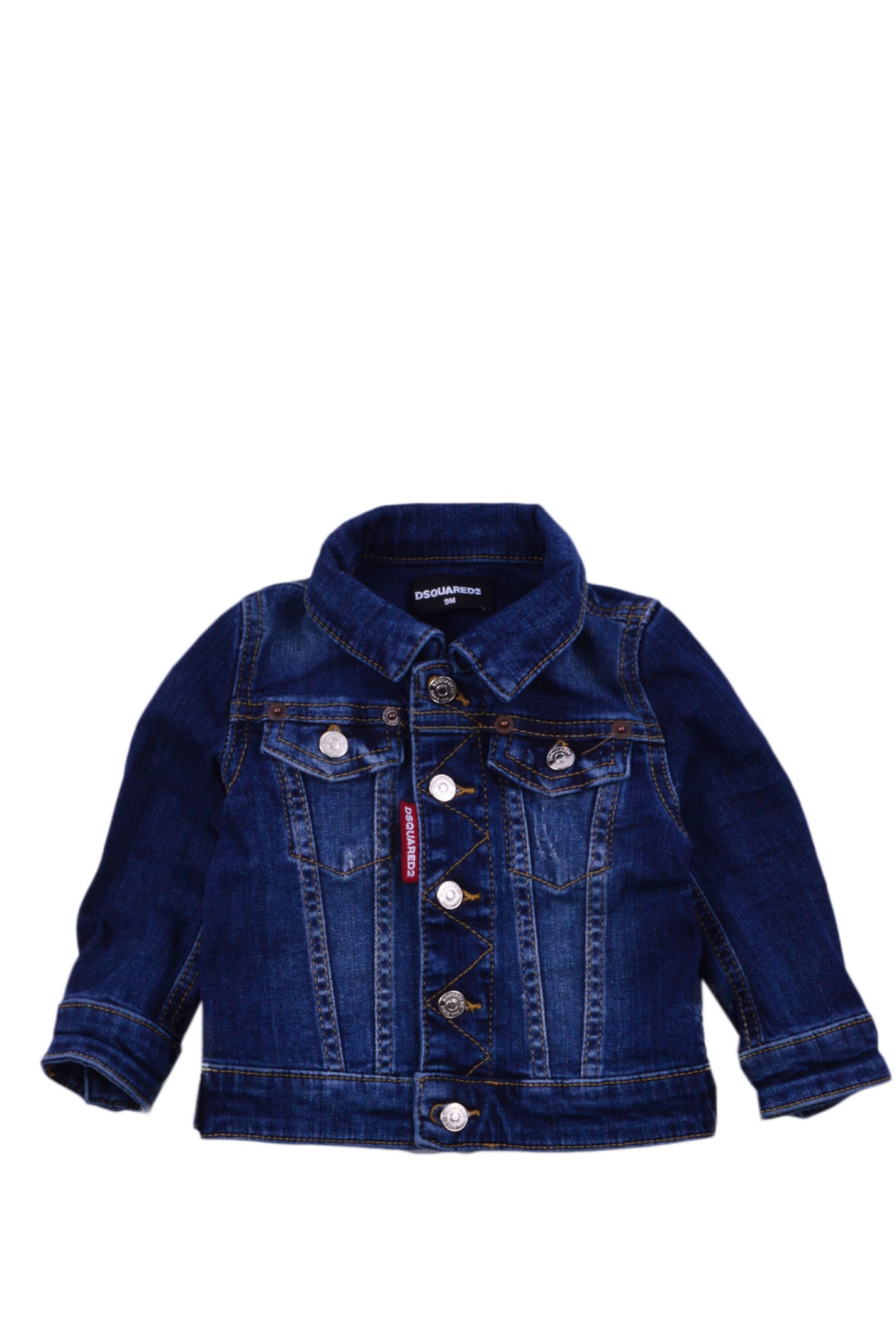 Dsquared2 Babies' Cotton Denim Jacket In Blue
