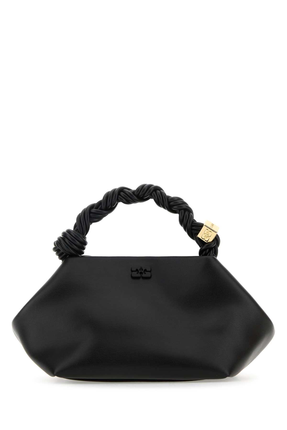 Ganni Black Leather Small Bou Handbag