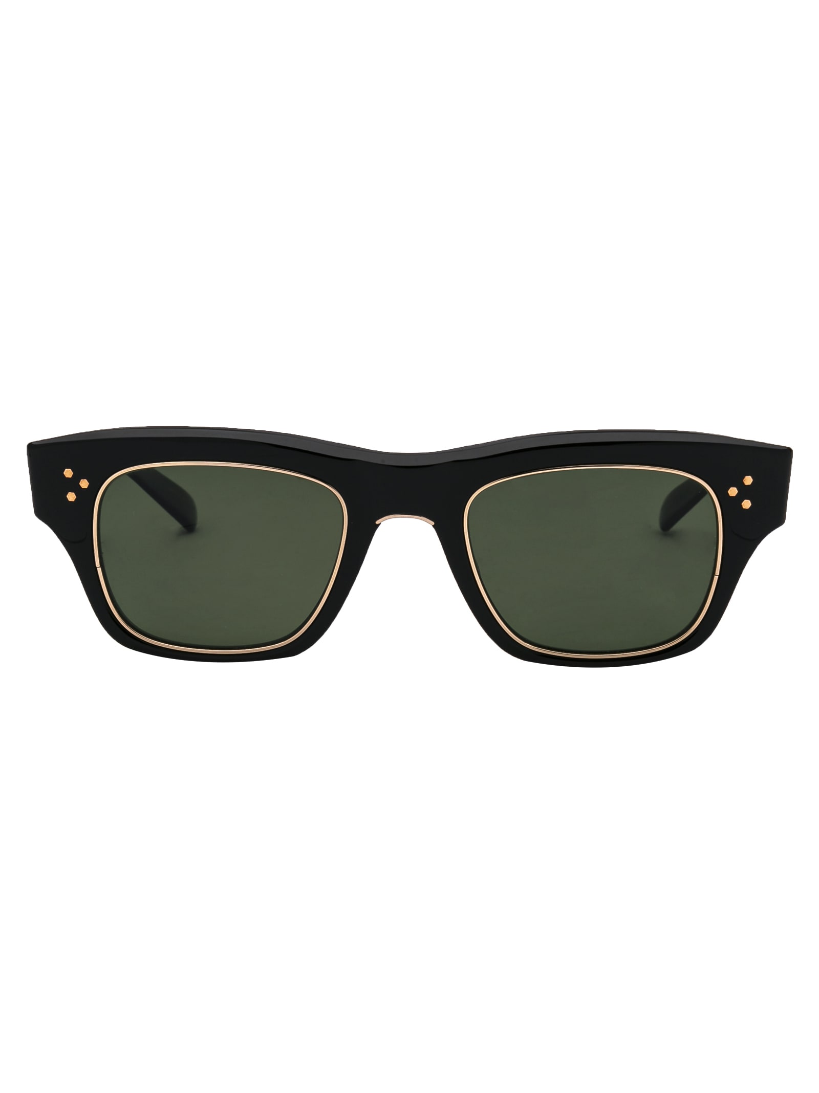 Garrett Leight Go S 48 Sunglasses In Bk-12kwg/g15glssplr