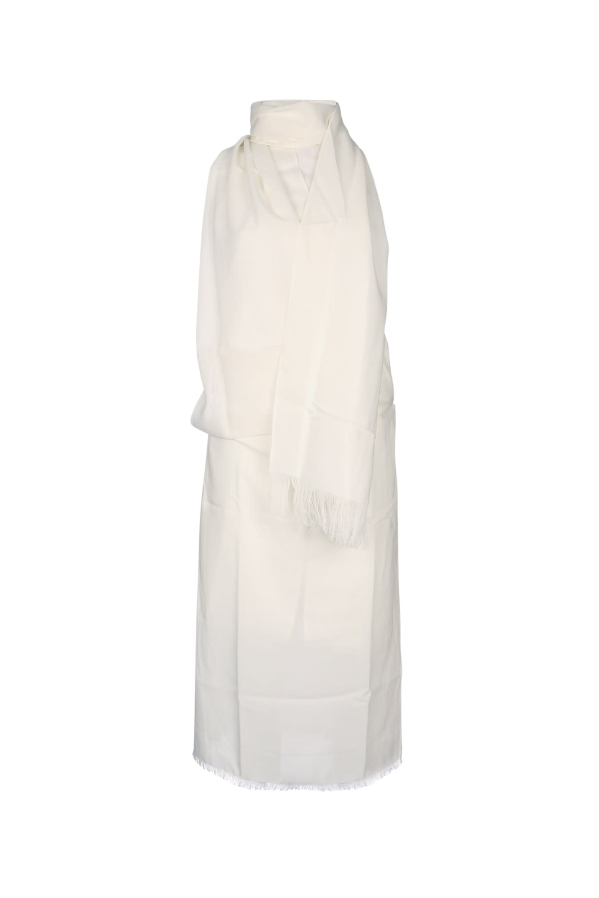Totême Dresses With Frayed Hem And Scarf Detail In Black