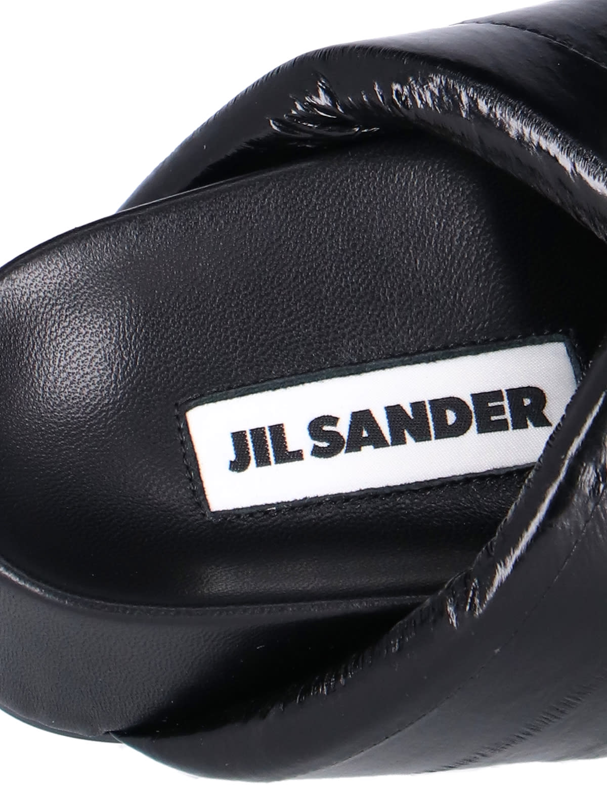 Shop Jil Sander Crossed Sandals In Black