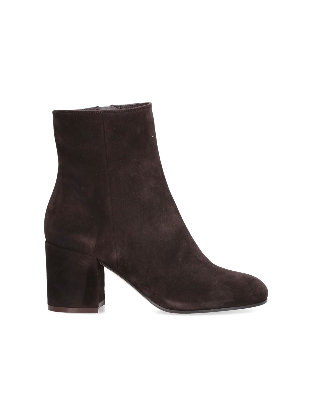 Gianvito Rossi Joelle 70 Suede Ankle Boots In Brown