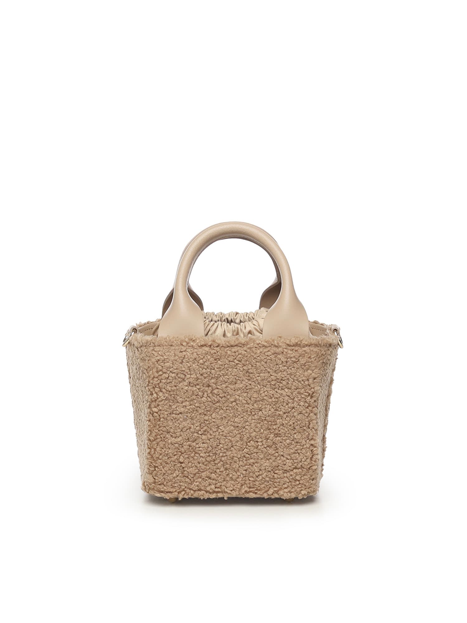 Date Teddy Cube Mini Bag In Nude