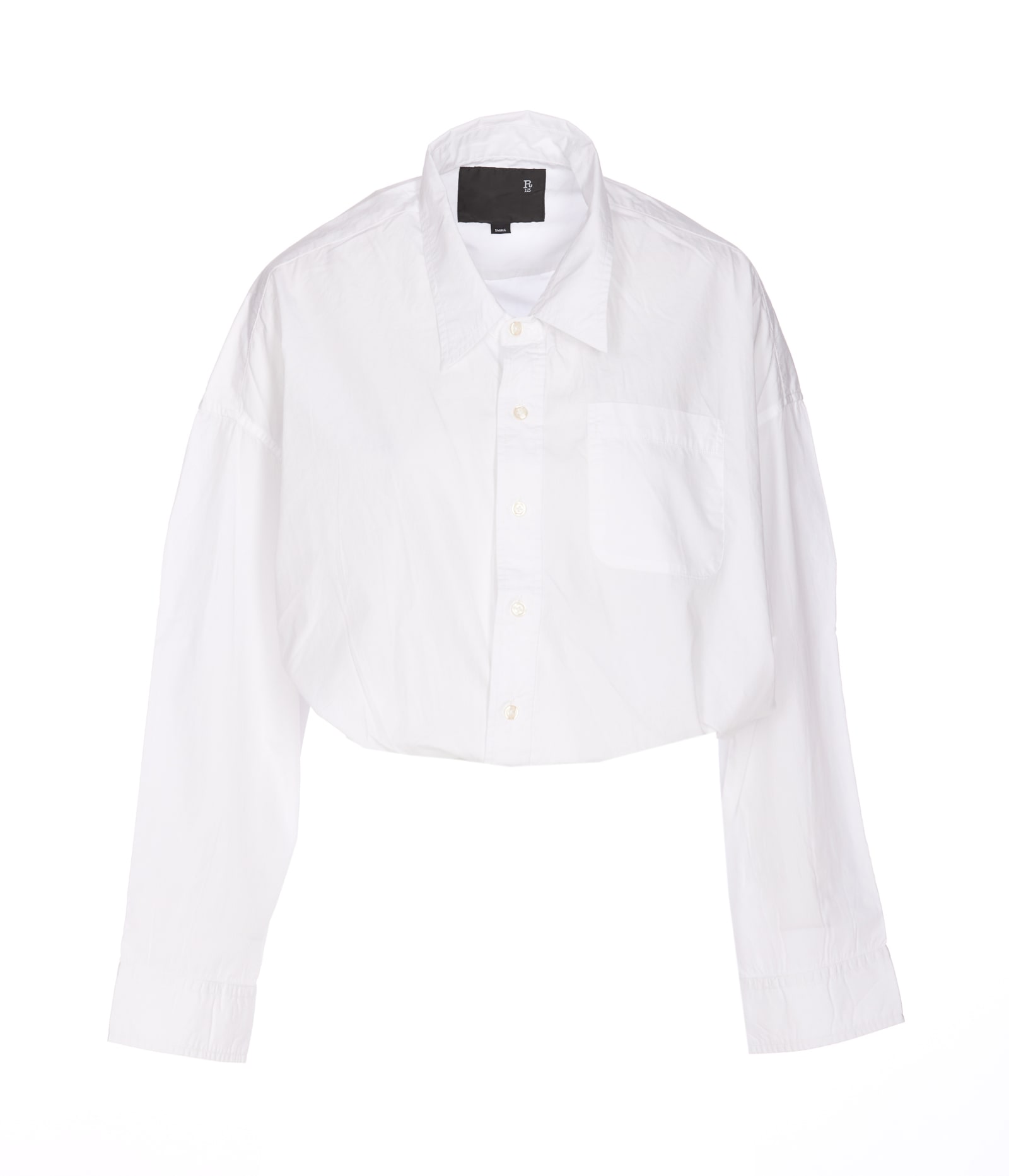 Shop R13 Crossover Bubble Shirt In White