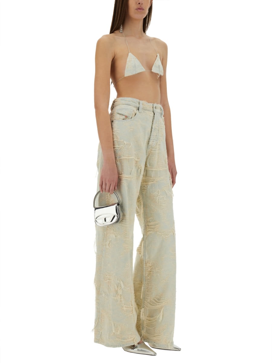 Shop Diesel Jacquard Denim Top