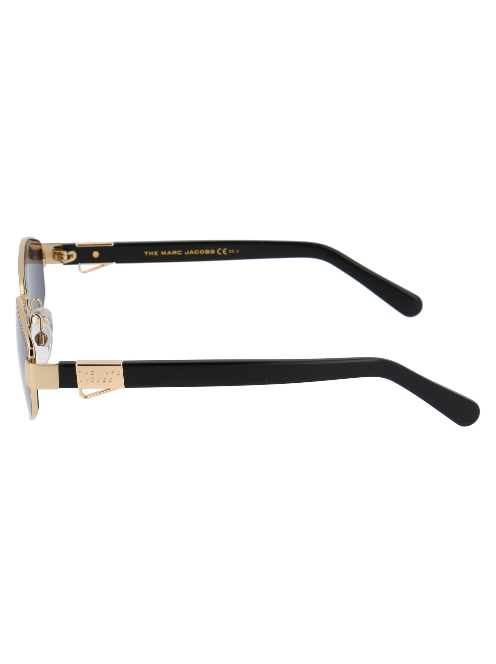 Marc Jacobs Gold Acetate Sunglasses In Blue