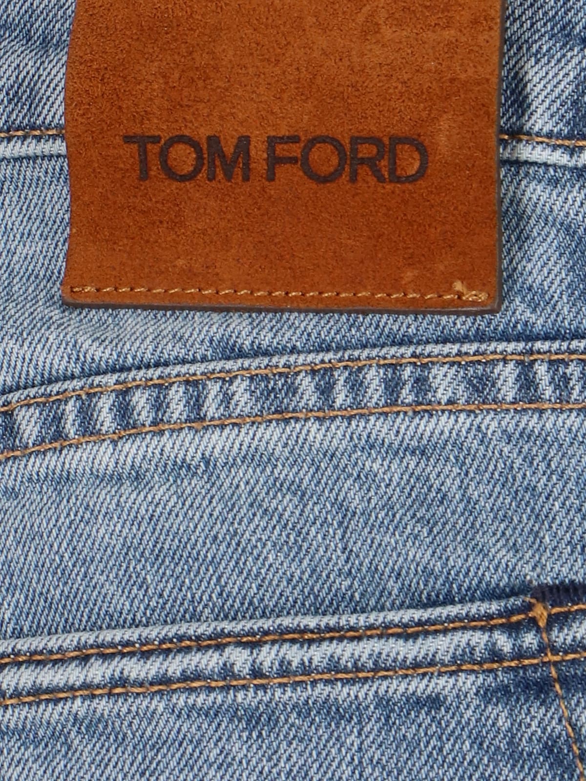 Shop Tom Ford Straight Leg Jeans In Light Blue