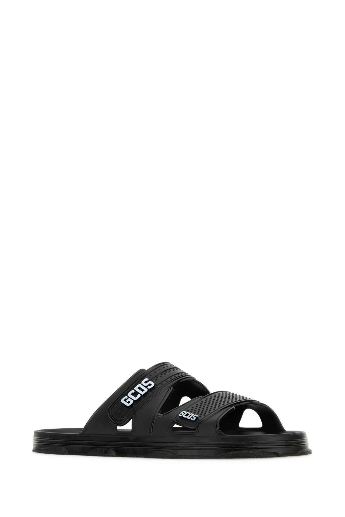 Gcds Man Sandals Black Size 9 Rubber In Nero