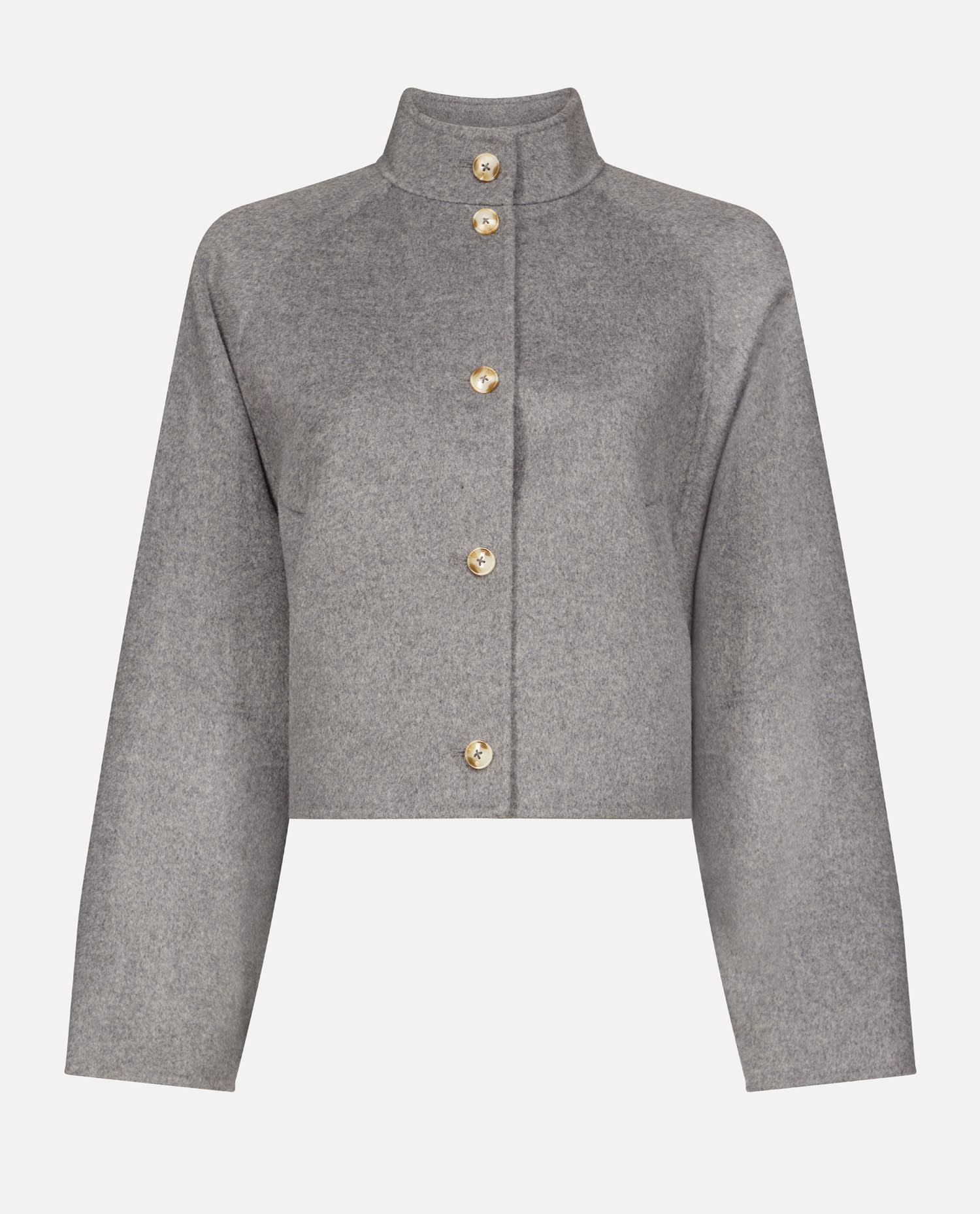 Loulou Studio Nyma Cropped Jacket In Gray