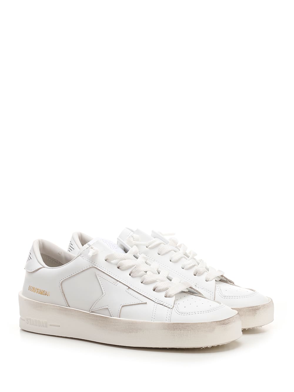 Shop Golden Goose Stardan White Sneakers