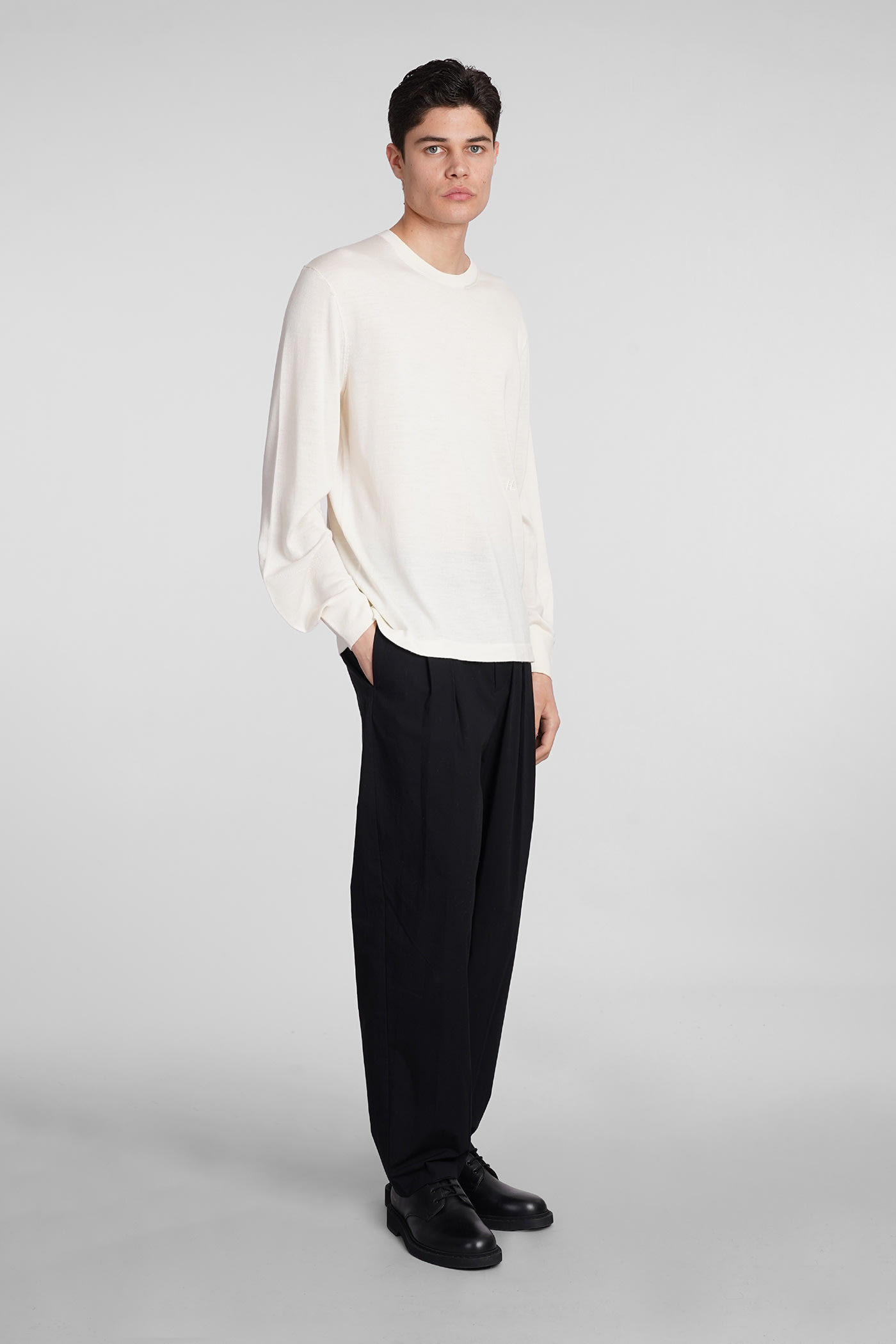 Shop Helmut Lang Knitwear In Beige Wool