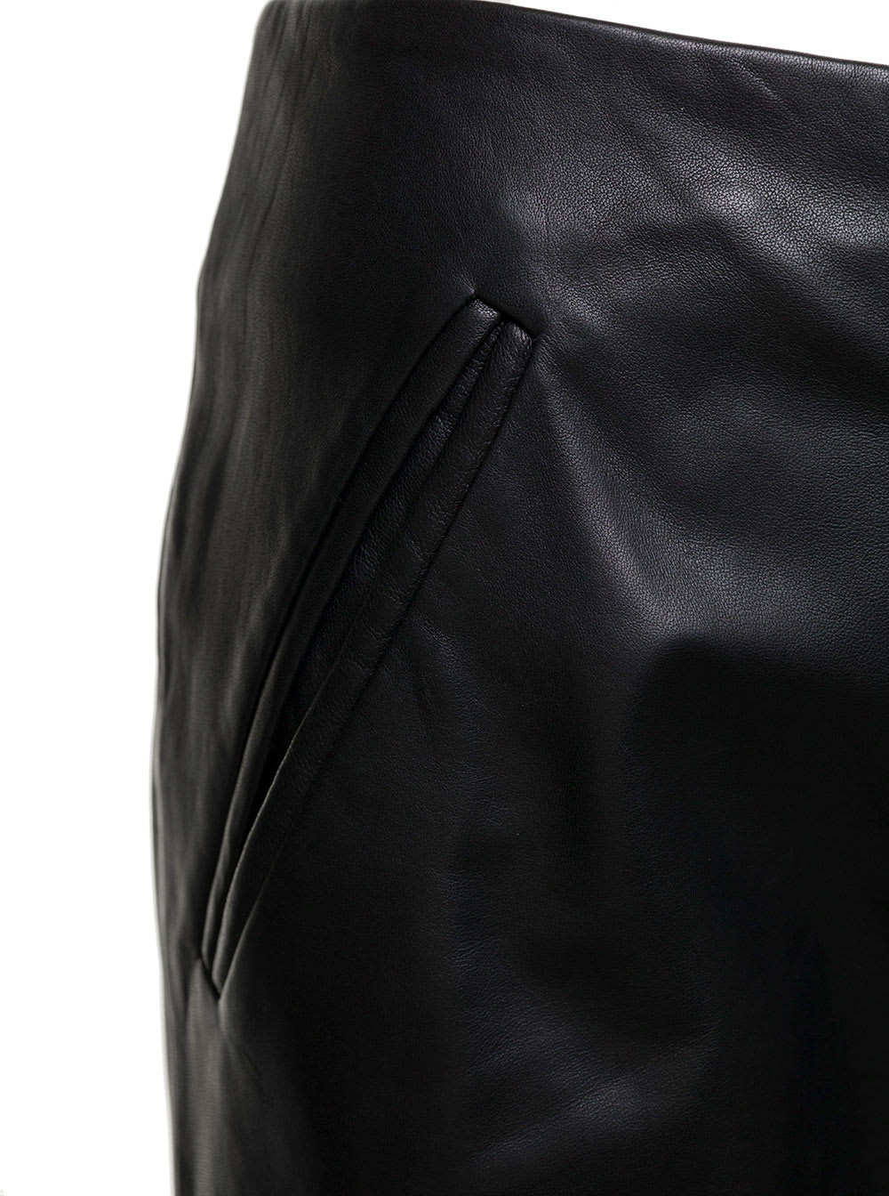 Shop Alberta Ferretti Black Flared Pants In Leather Woman In Nero