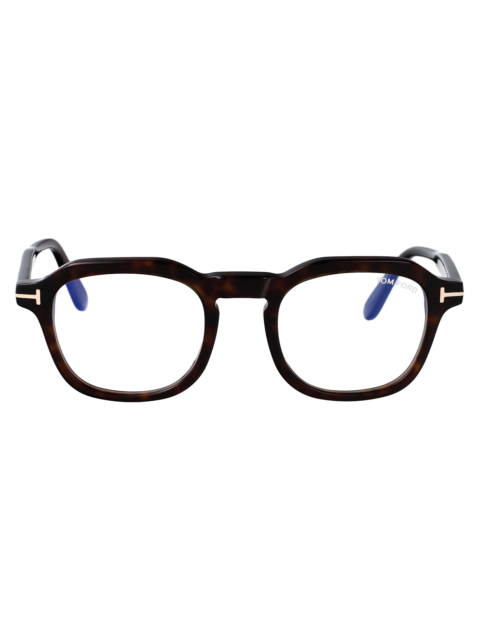 Tom Ford Womens Black Tr001853 Round-frame Acetate Optical Glasses In 052 Avana Scura
