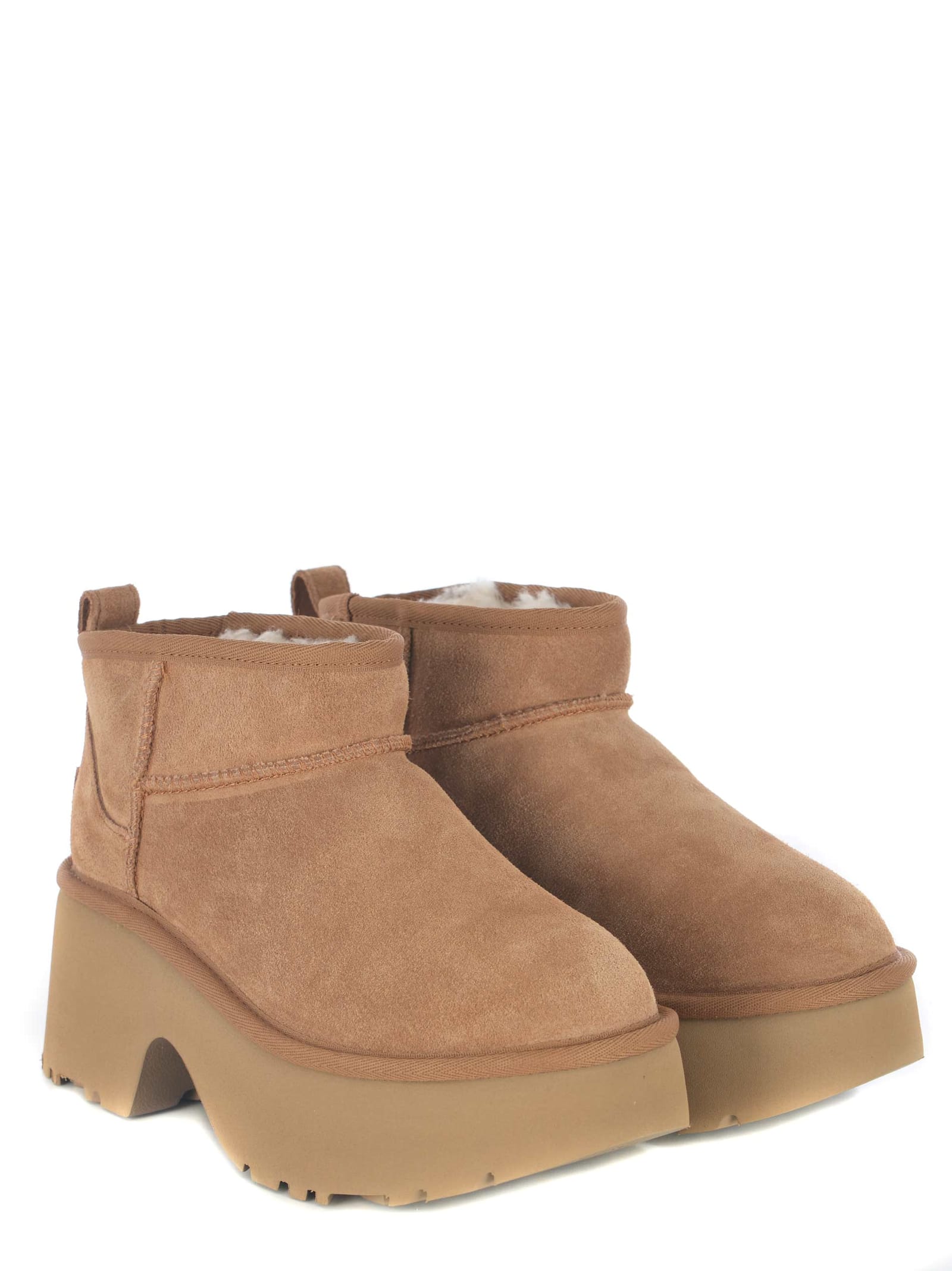 UGG BOOTS UGG CLASSIC ULTRA MINI NEW HEIGHTS MADE OF SUEDE LEATHER 