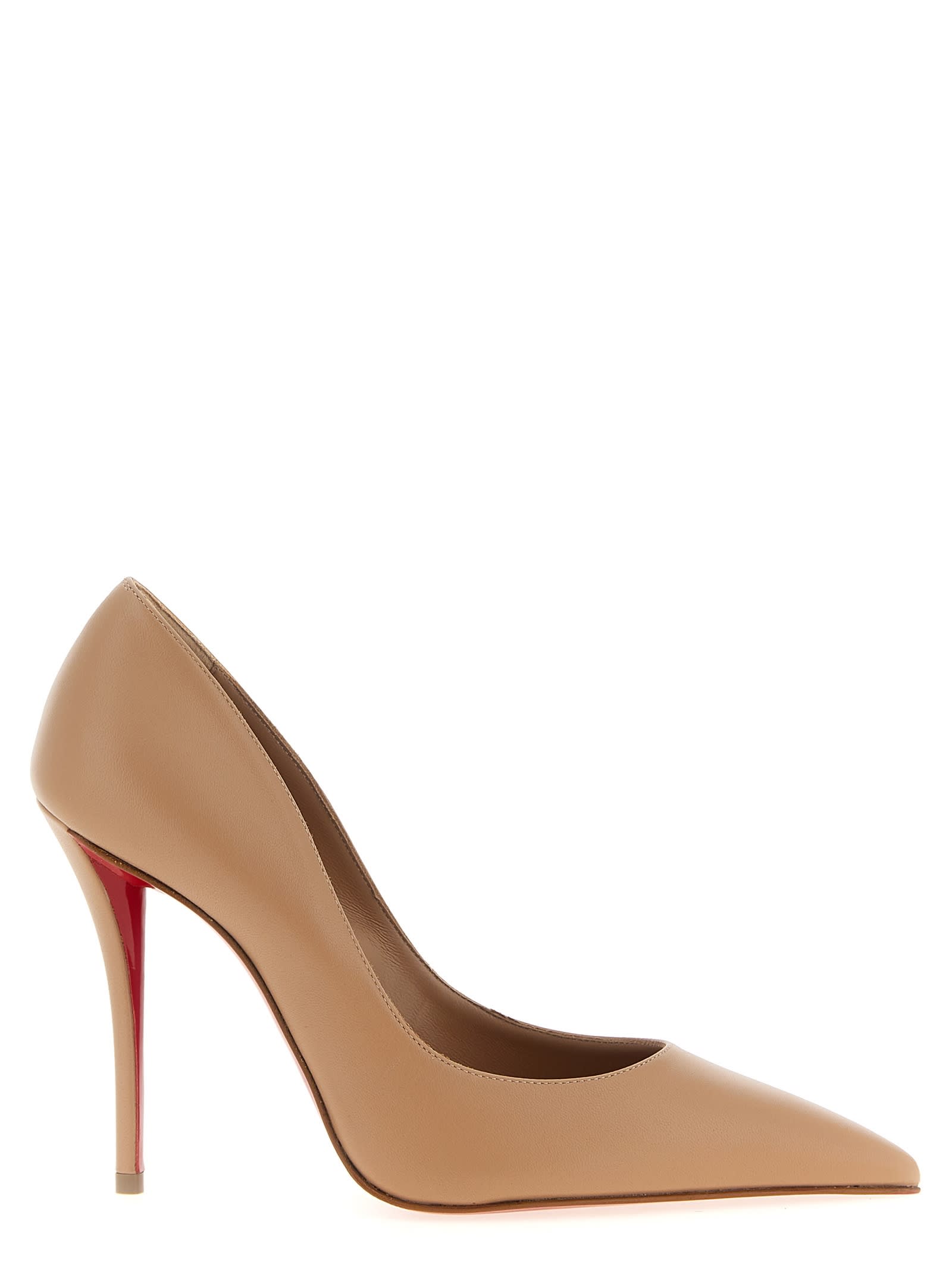 Christian Louboutin 100mm Kate Leather Pumps In Pink