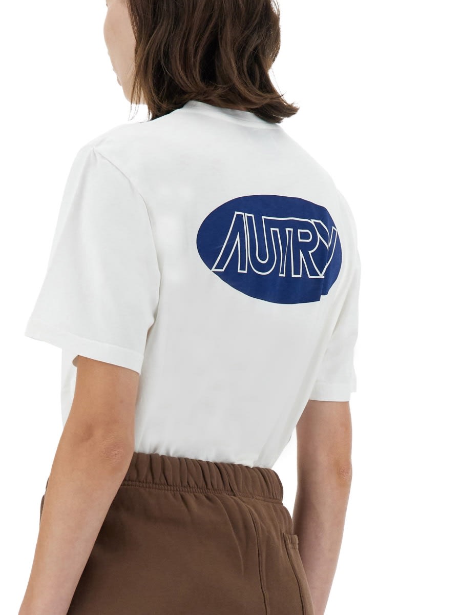 Shop Autry T-shirt With Logo In White