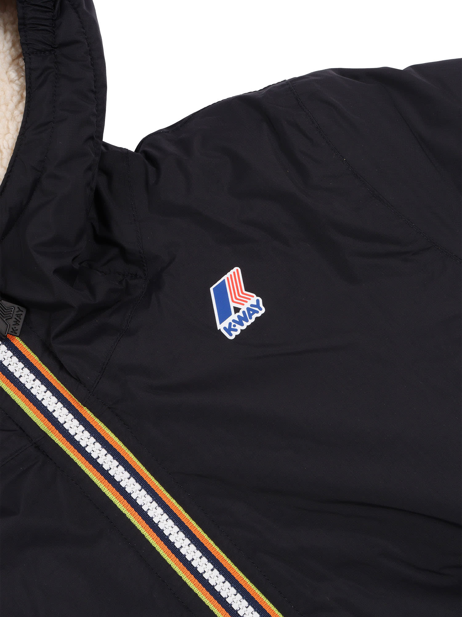 K-way P. Le Vrai 4.0 Eiffel Orsetto Down Jacket In Black