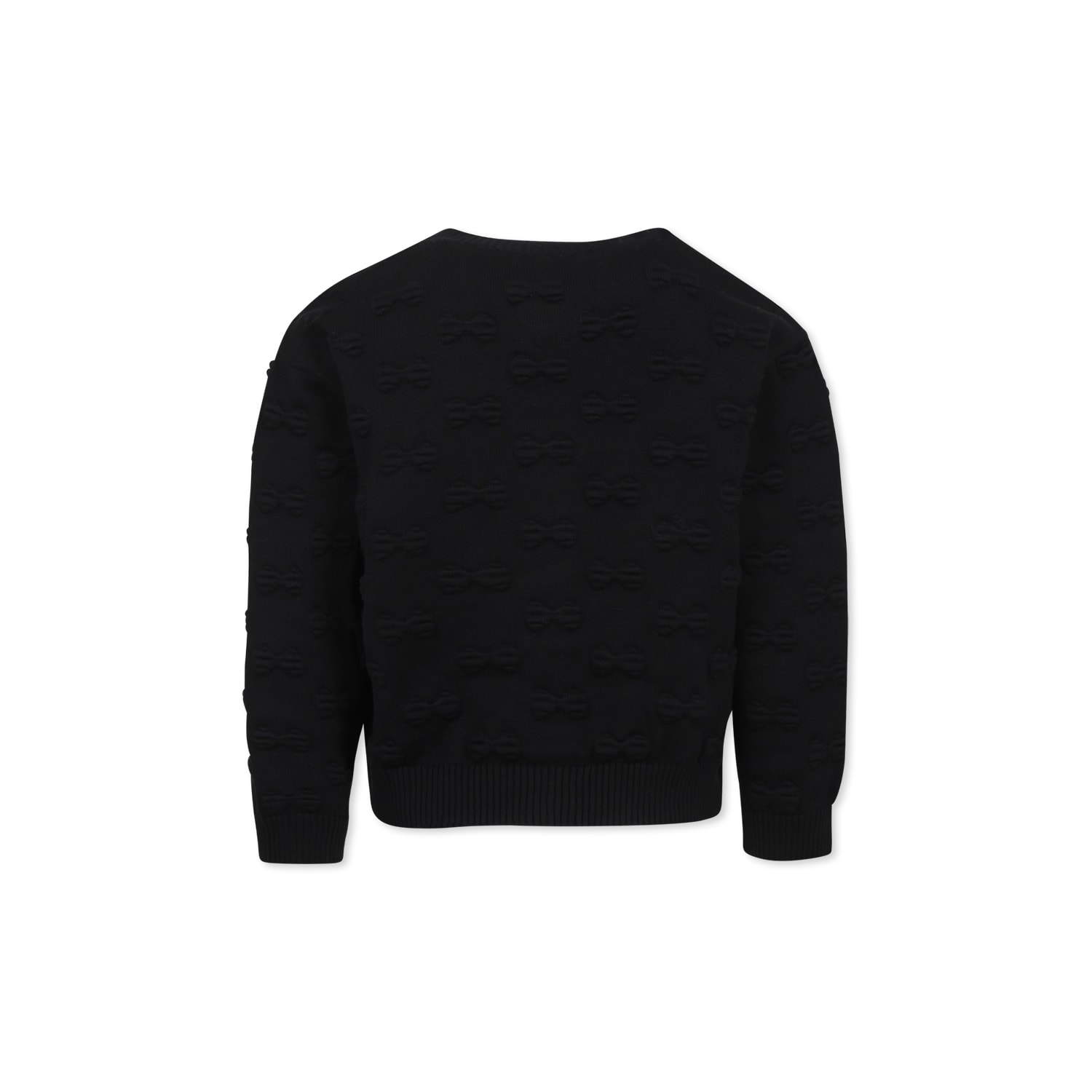 Simonetta Long-sleeved Sweater In Black
